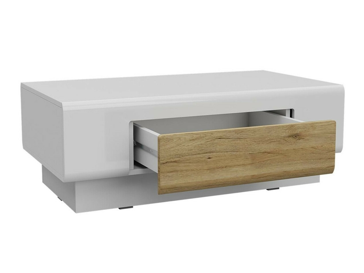 Klubska mizica Torsone 111 (Bela + Sijaj bela)