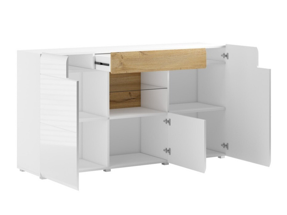 Komoda Torsone 108 (Antracit + Gloss antracit + Hrast Grandson)