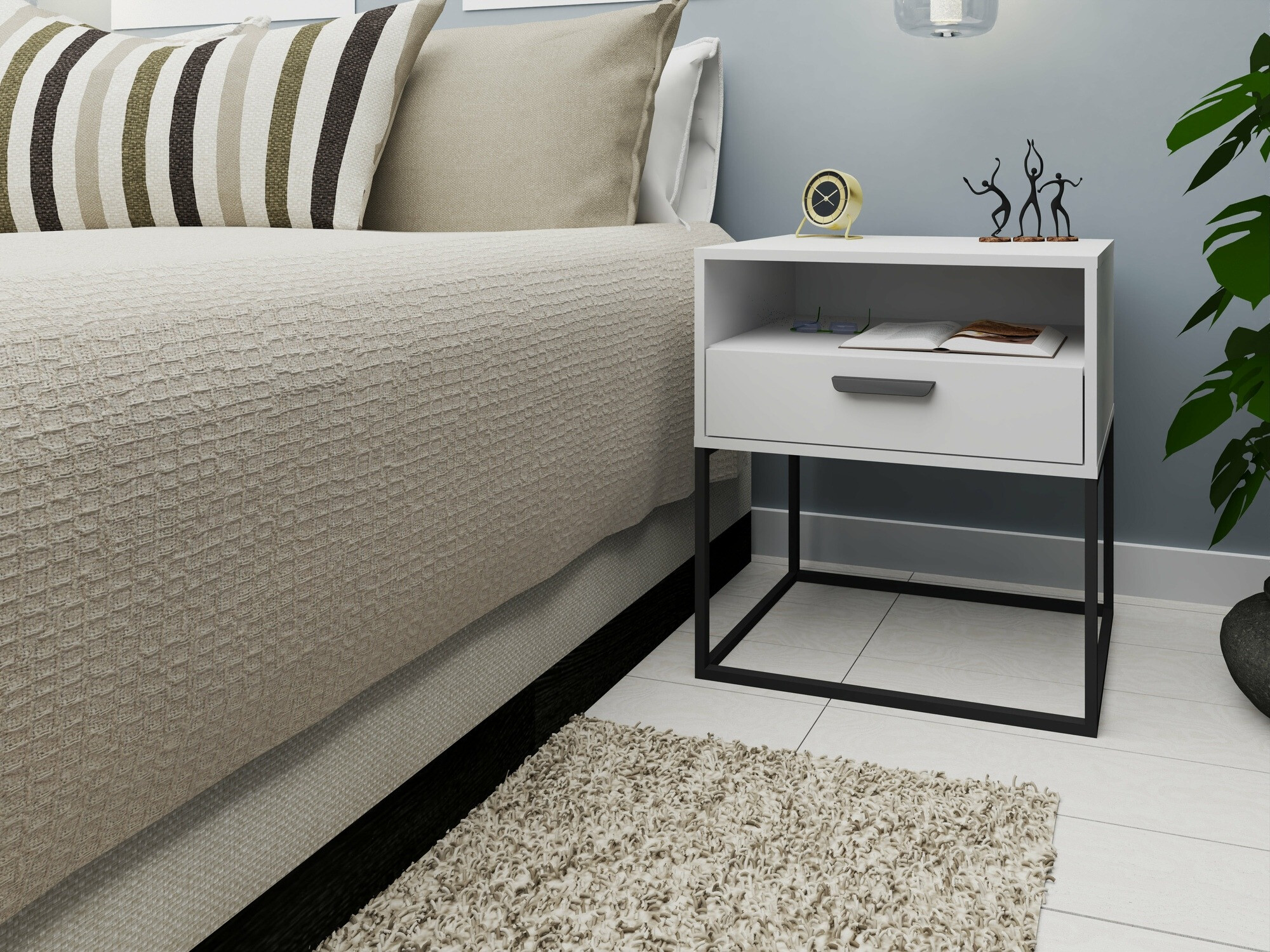 Nočna omarica Bristol 192 (Bela)