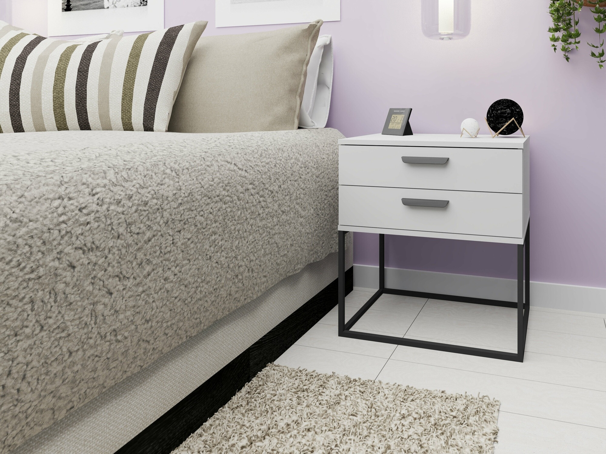 Nočna omarica Bristol 194 (Bela)