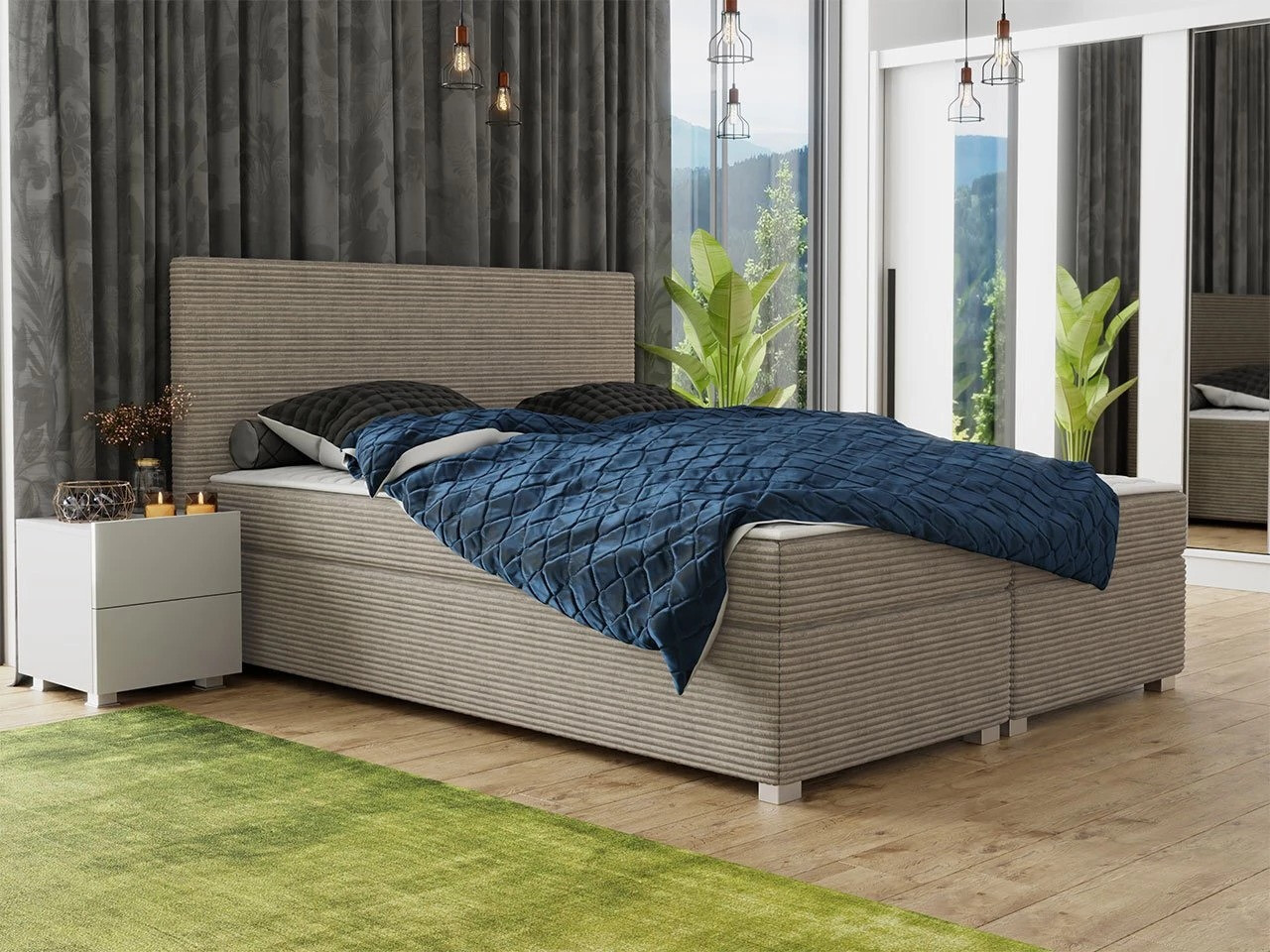 Boxspring postelja Memphis 137 (Poso 02)