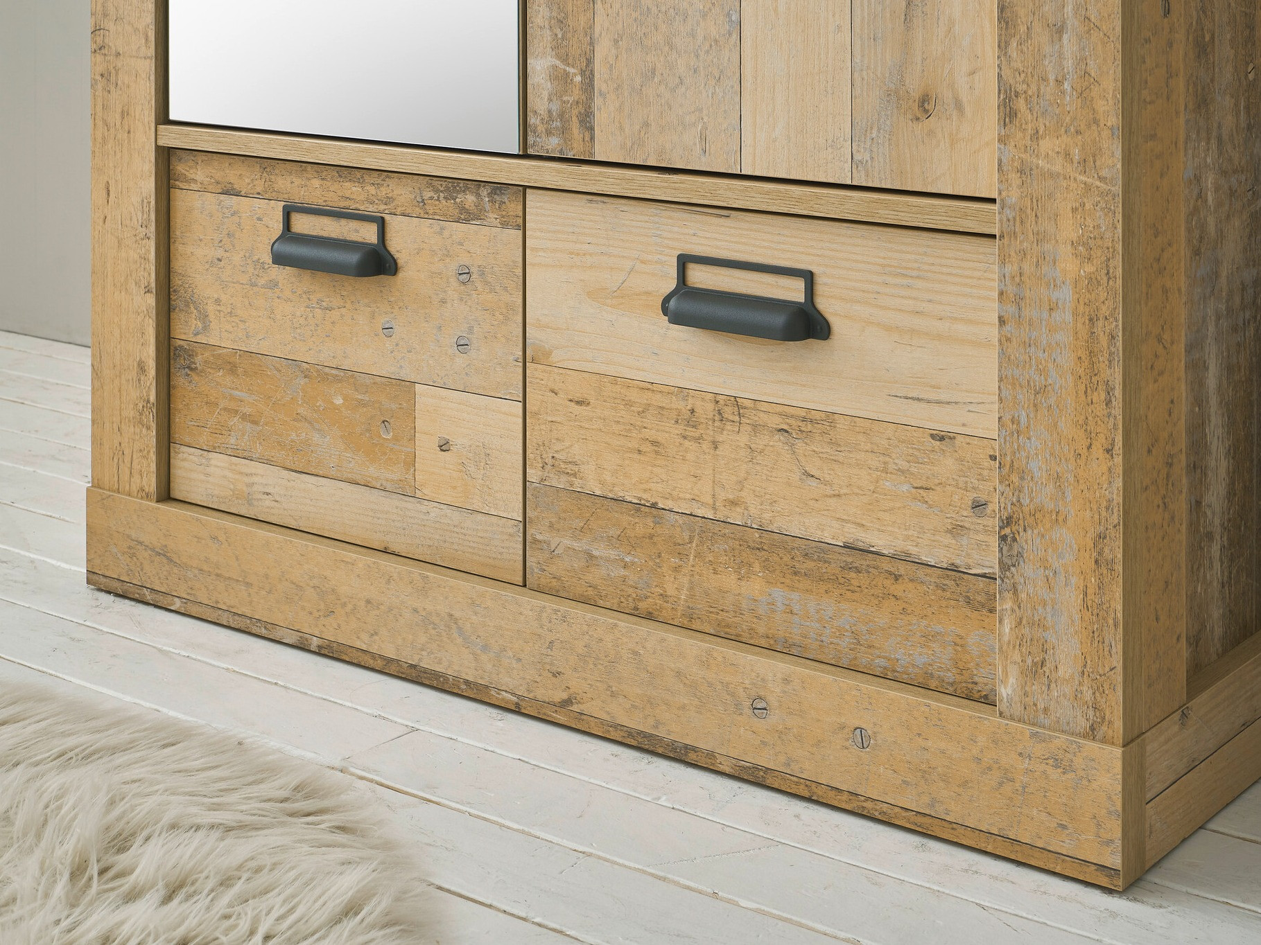 Garderobna omara Cirtale 106 (Antracit + Rustikalen les)