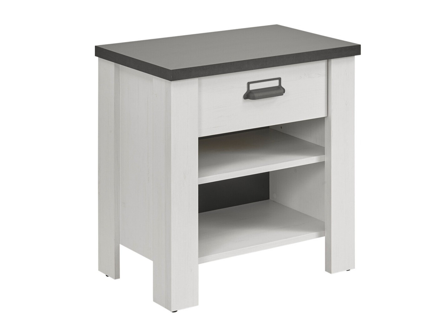 Nočna omarica Cirtale 102 (Antracit + Beljen bor)