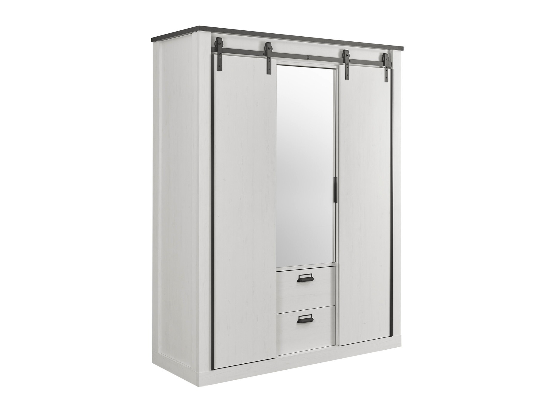 Garderobna omara Cirtale 107 (Antracit + Beljen bor)