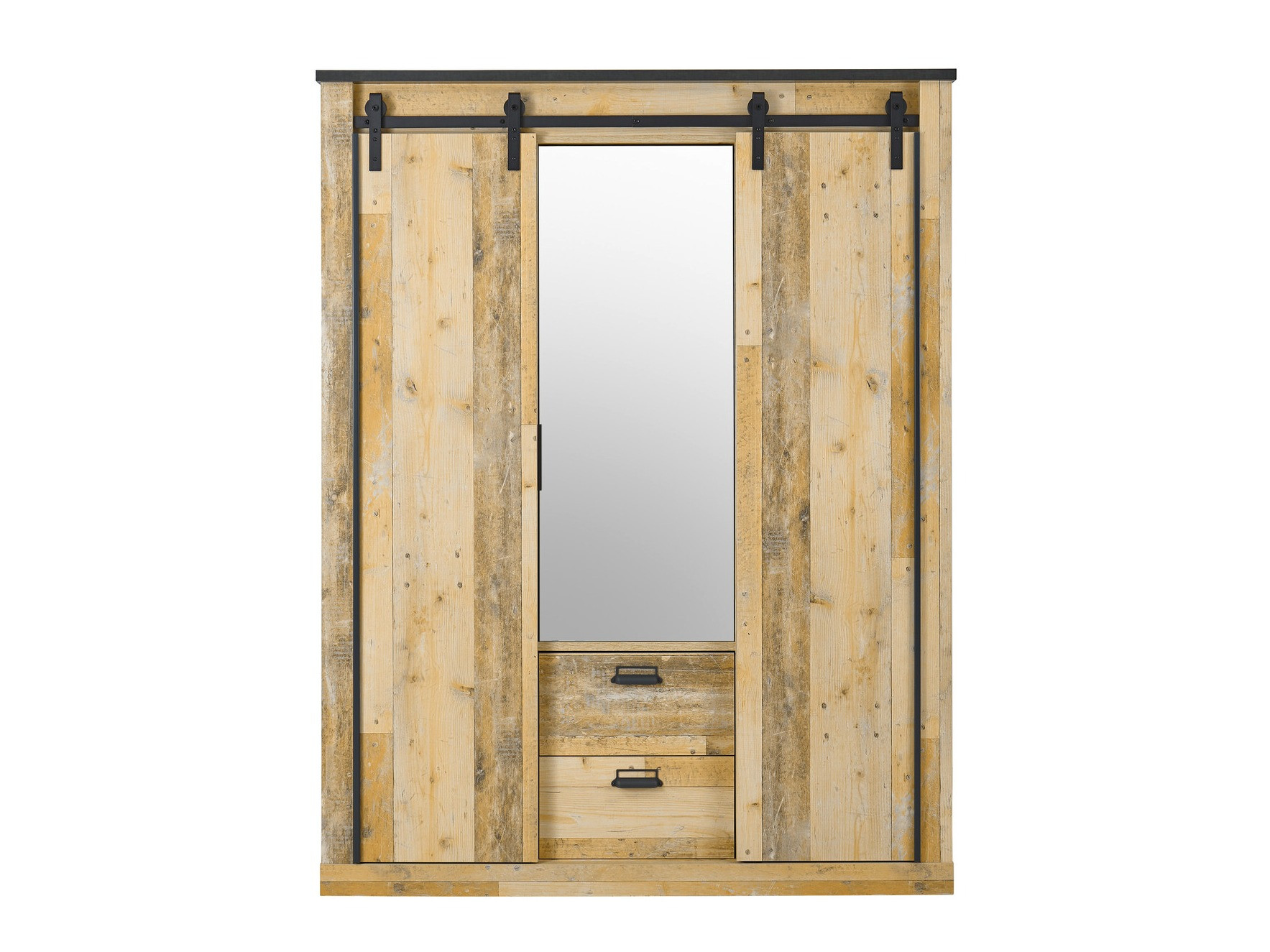 Garderobna omara Cirtale 107 (Antracit + Rustikalen les)