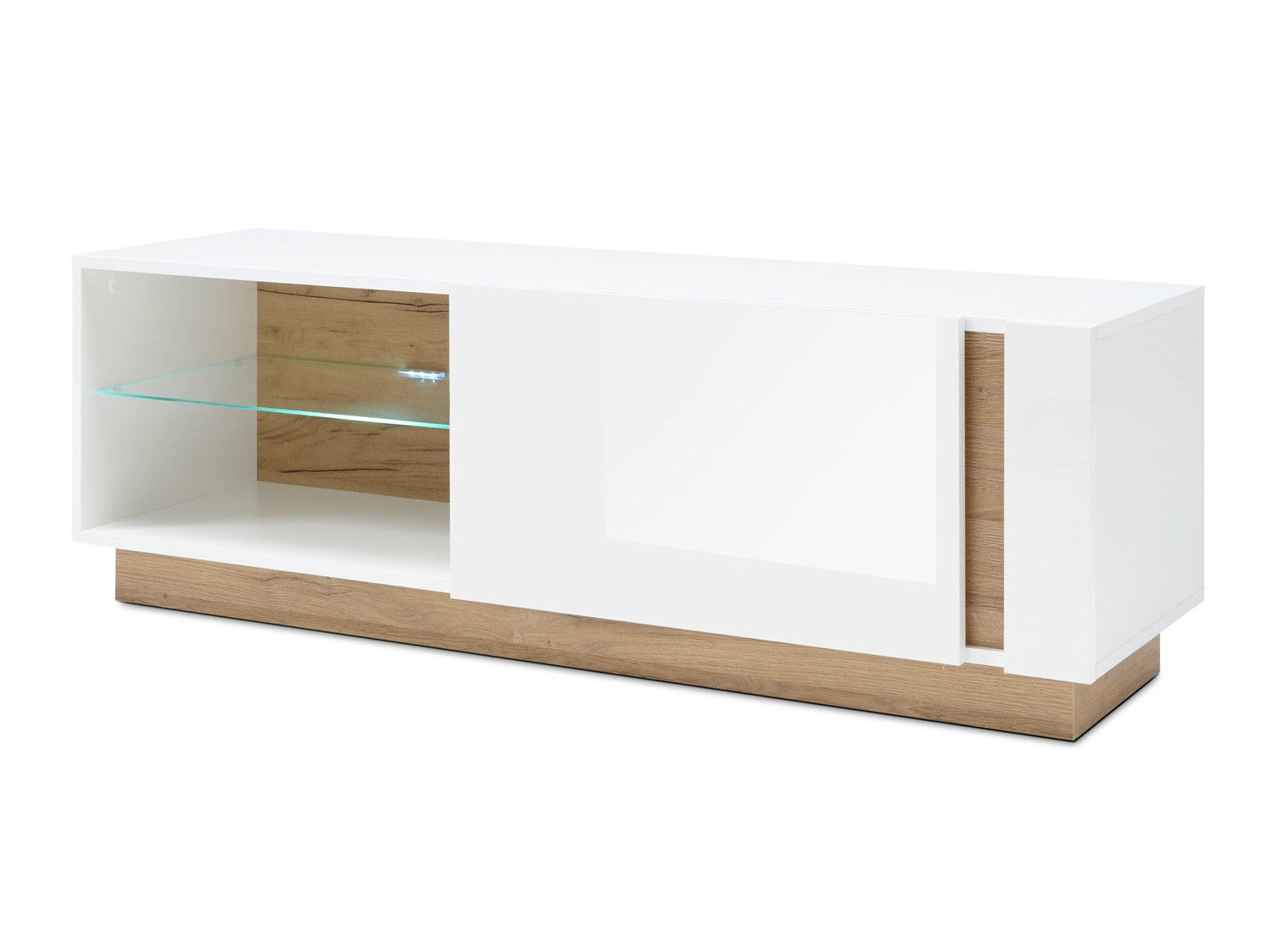 TV-omarica Veropho 102 (Sijaj bela + Hrast Grandson)