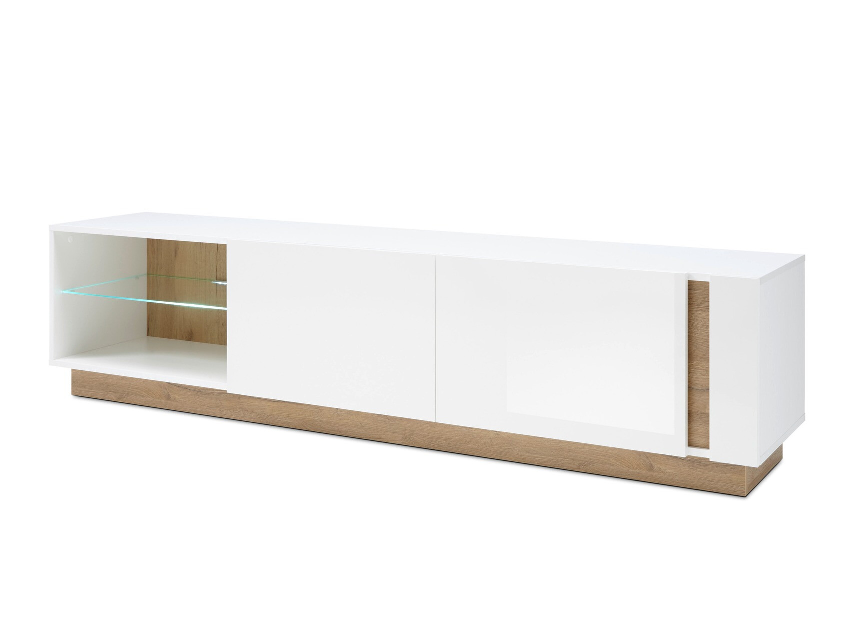 TV-omarica Veropho 103 (Sijaj bela + Hrast Grandson)