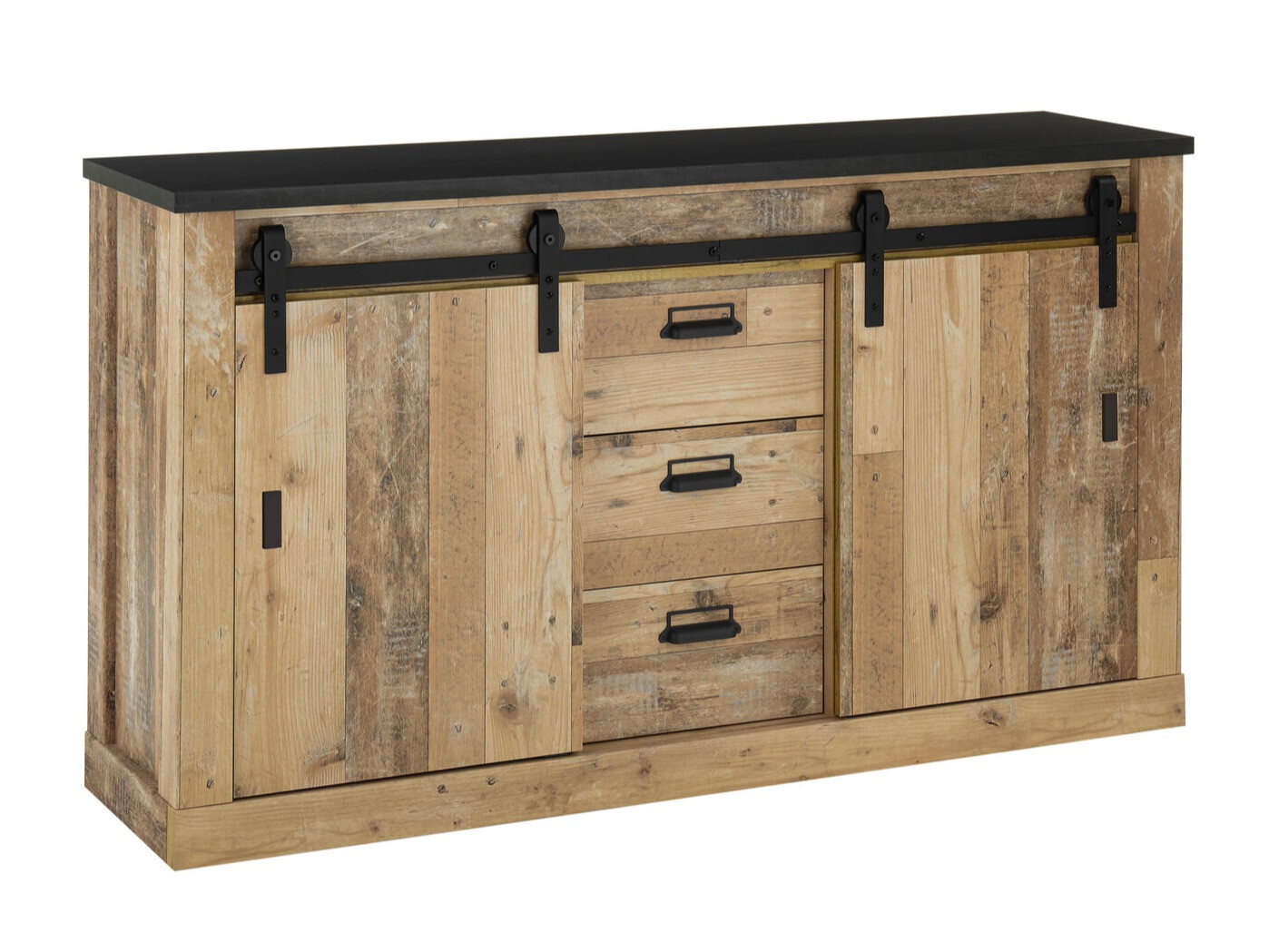 Komoda Cirtale 116 (Antracit + Rustikalen les)