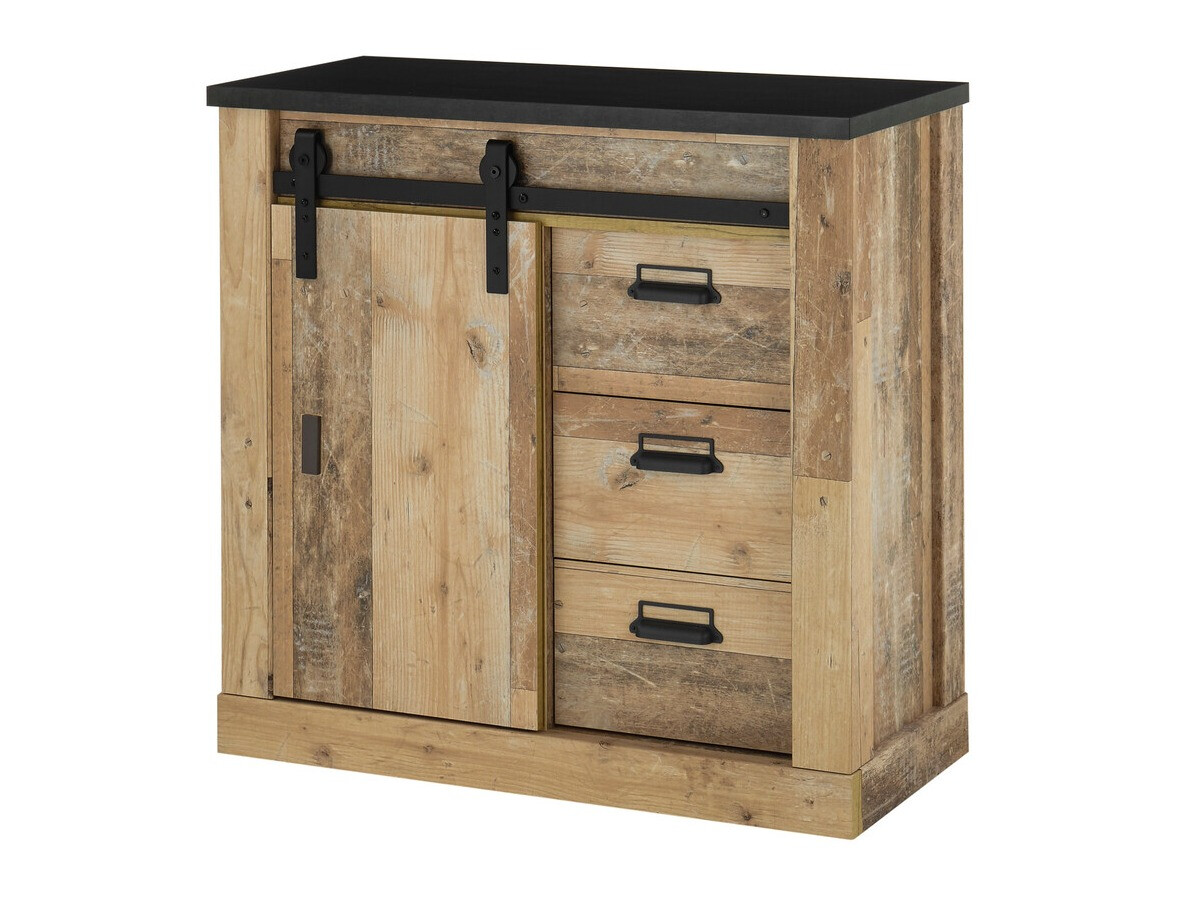 Komoda Cirtale 117 (Antracit + Rustikalen les)