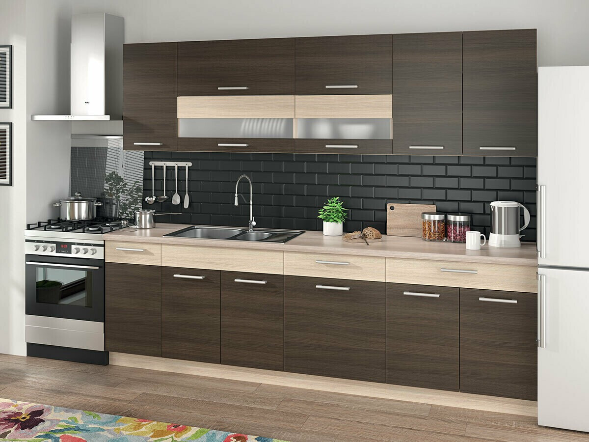 Modularna stenska omarica Mode Dark 107