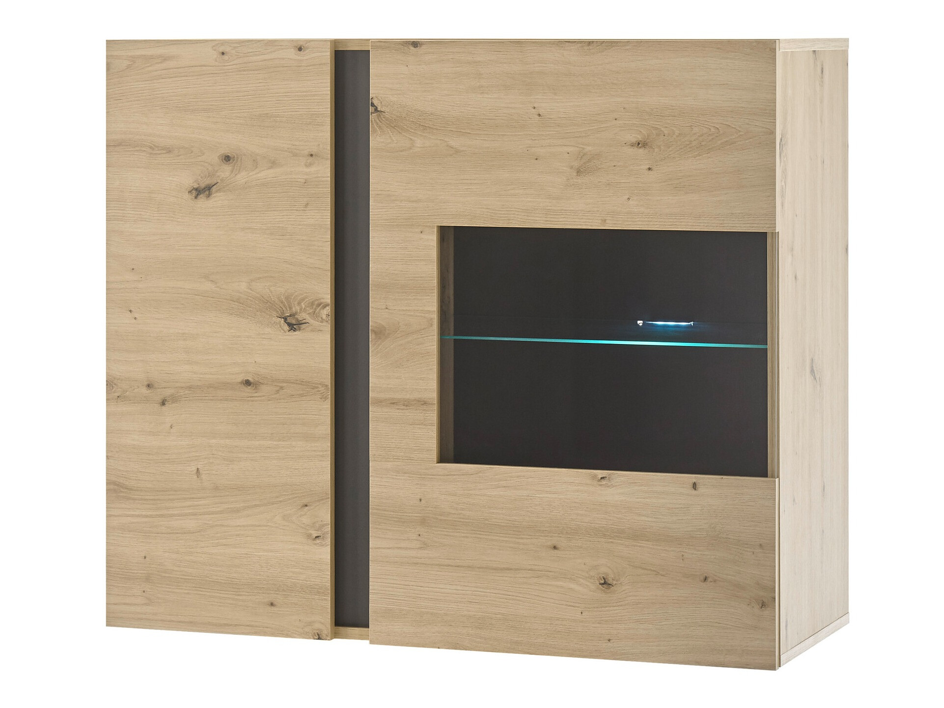 Stenska omarica Veropho 105 (Artisan hrast + Grafit)