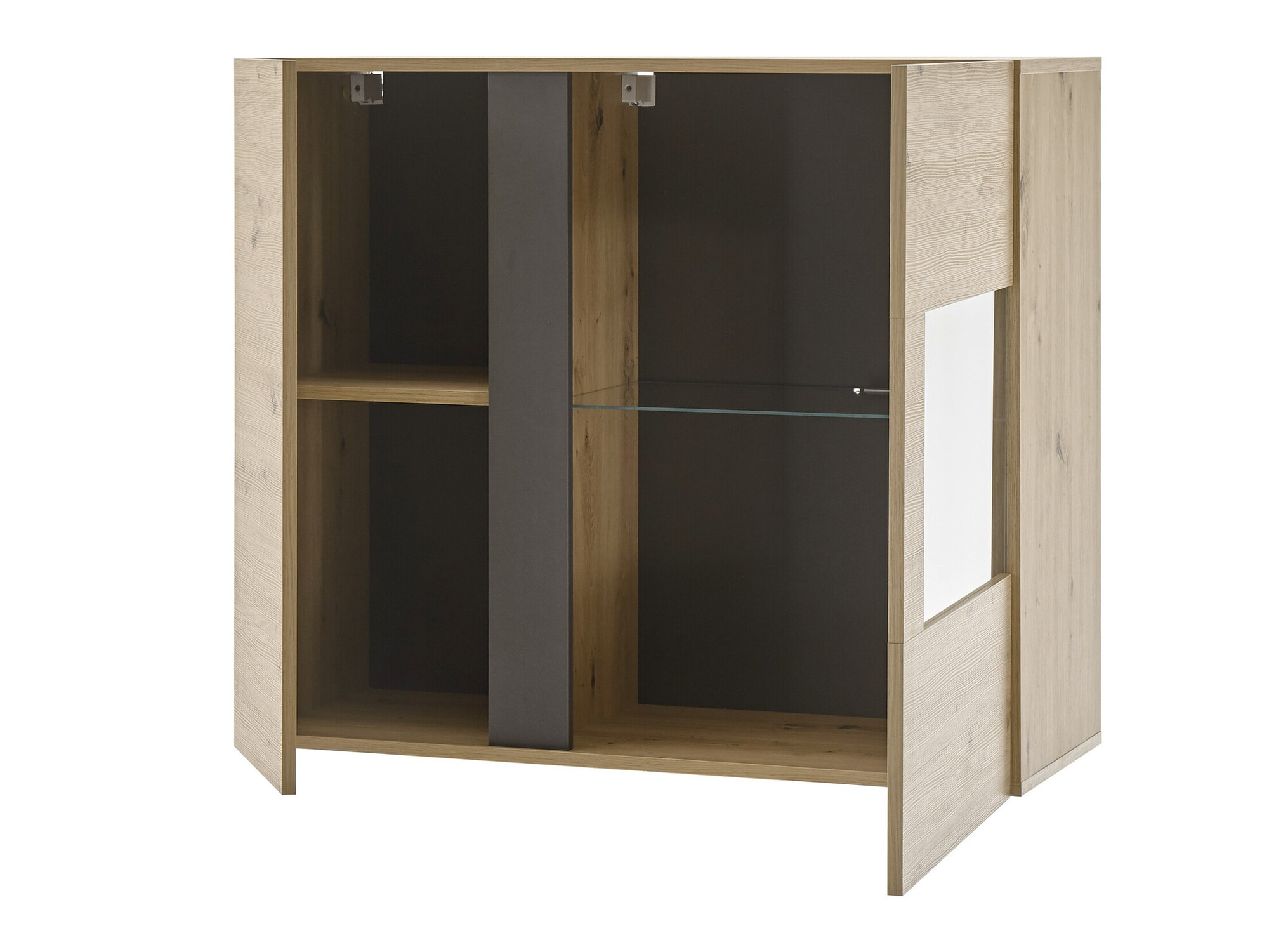 Stenska omarica Veropho 105 (Artisan hrast + Grafit)