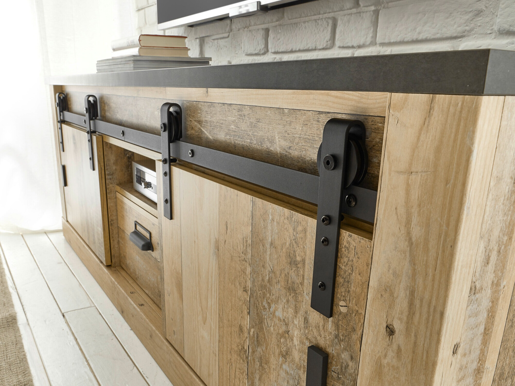 TV-omarica Cirtale 112 (Antracit + Rustikalen les)