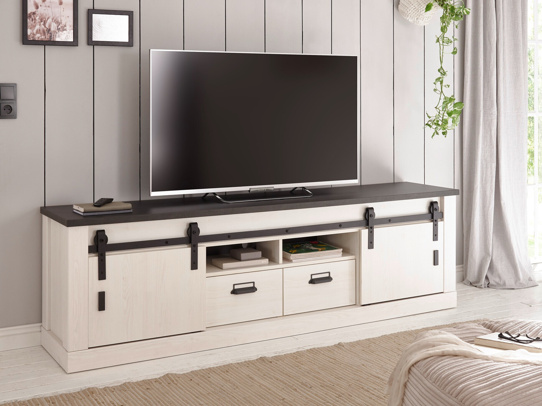 TV-omarica Cirtale 113 (Antracit + Beljen bor)