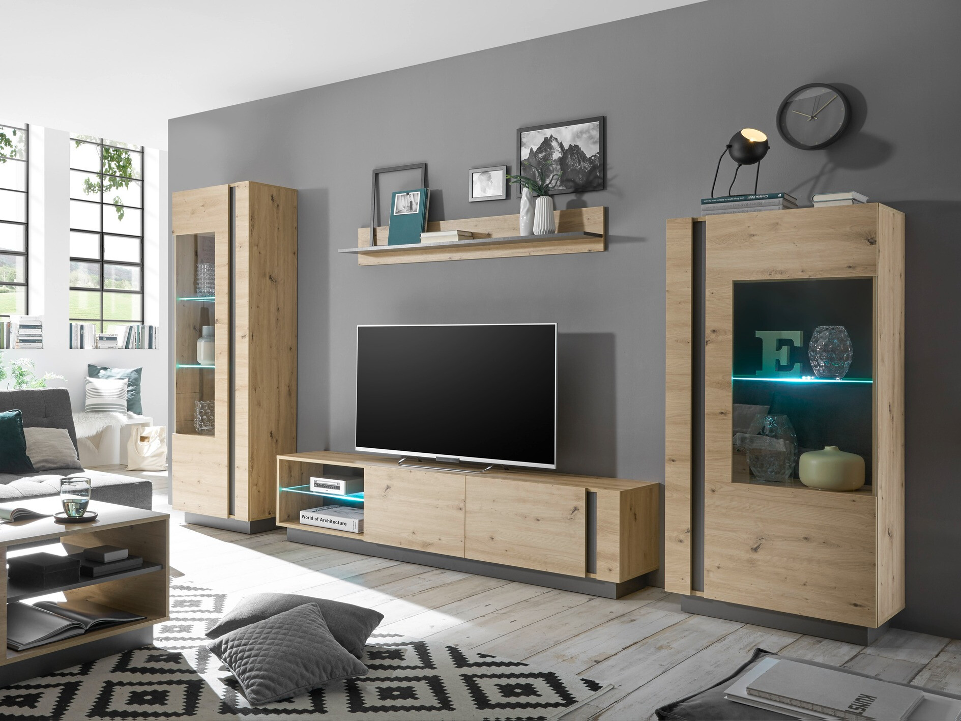 Dnevni prostor Veropho 112 (Artisan hrast + Grafit)