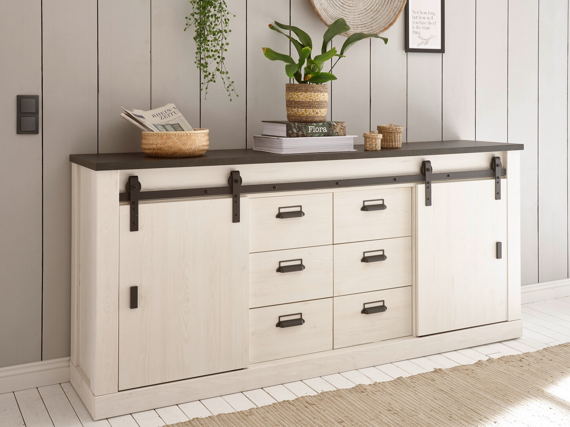 Komoda Cirtale 118 (Antracit + Beljen bor)