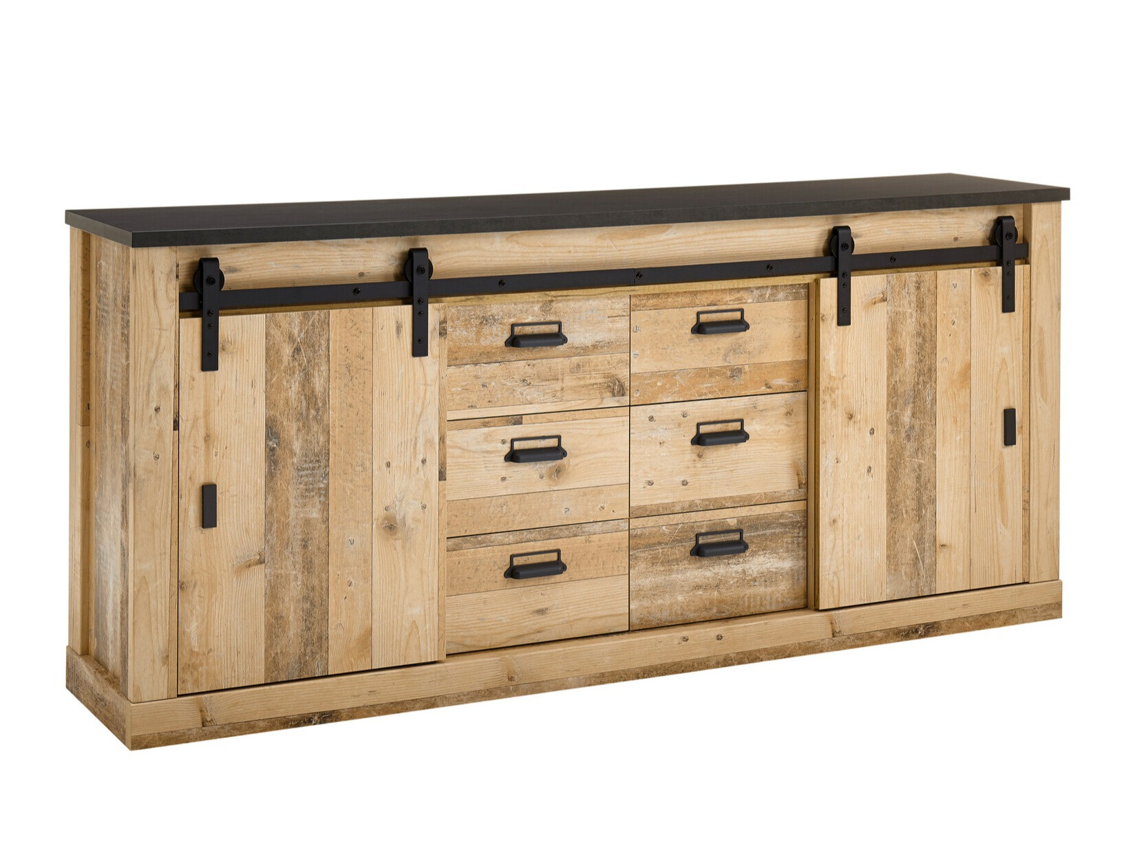 Komoda Cirtale 118 (Antracit + Rustikalen les)