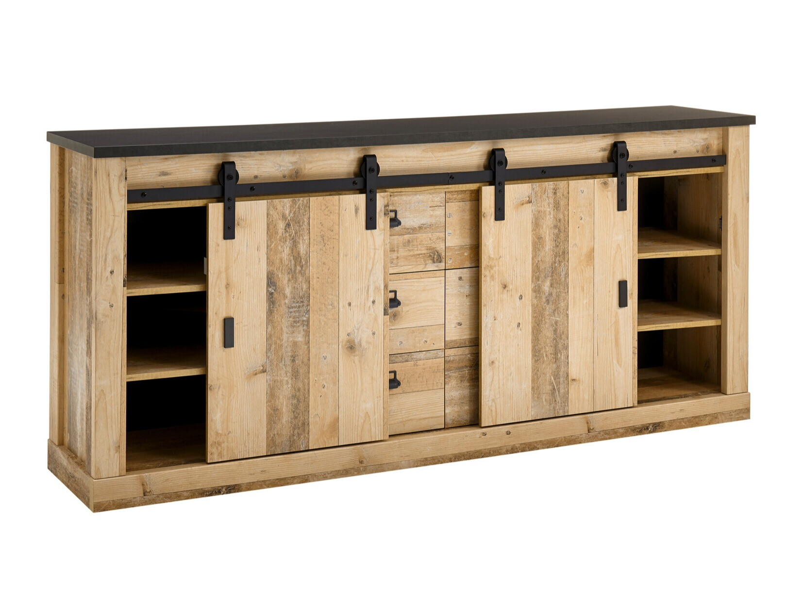 Komoda Cirtale 118 (Antracit + Rustikalen les)