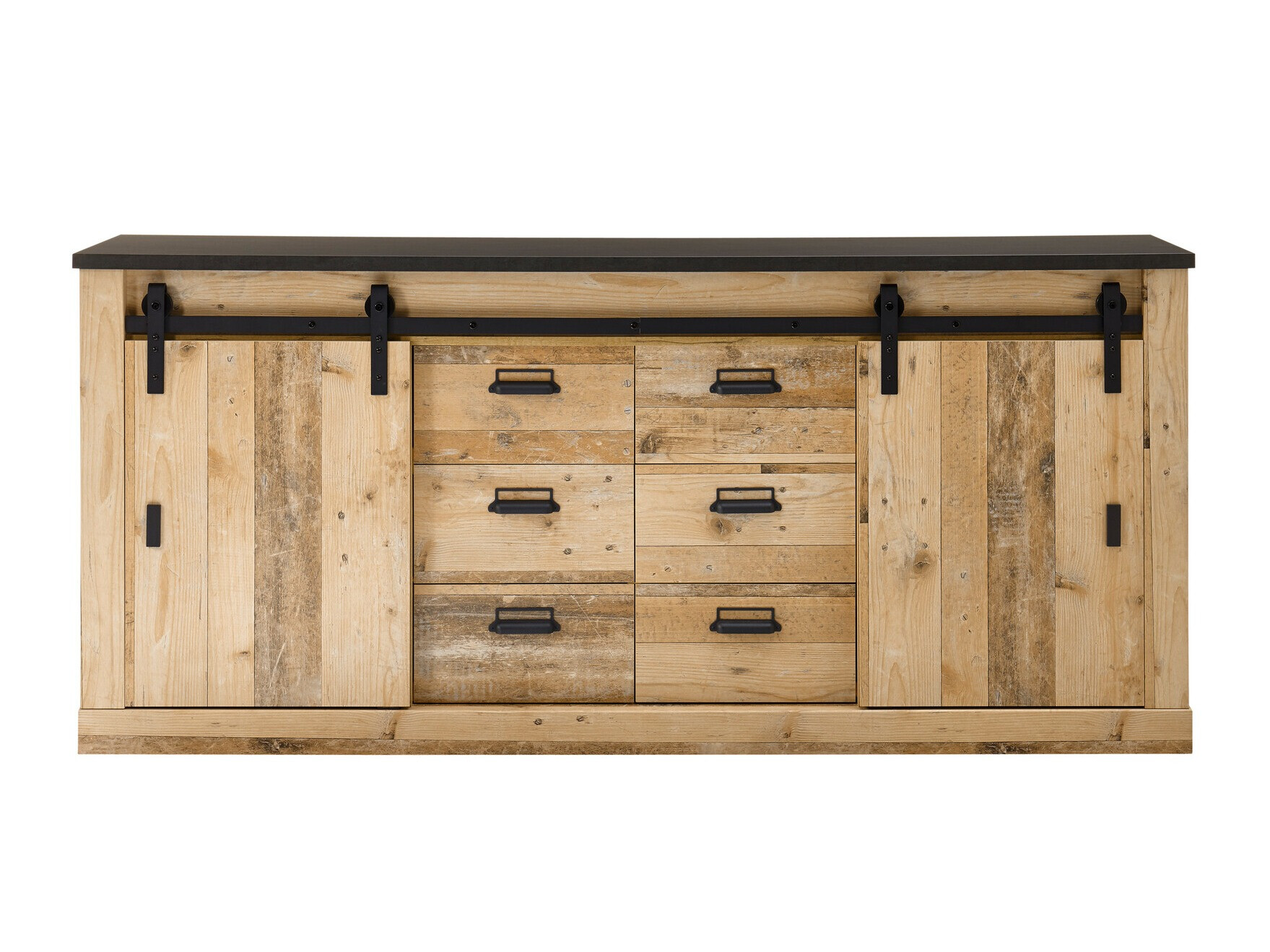 Komoda Cirtale 118 (Antracit + Rustikalen les)