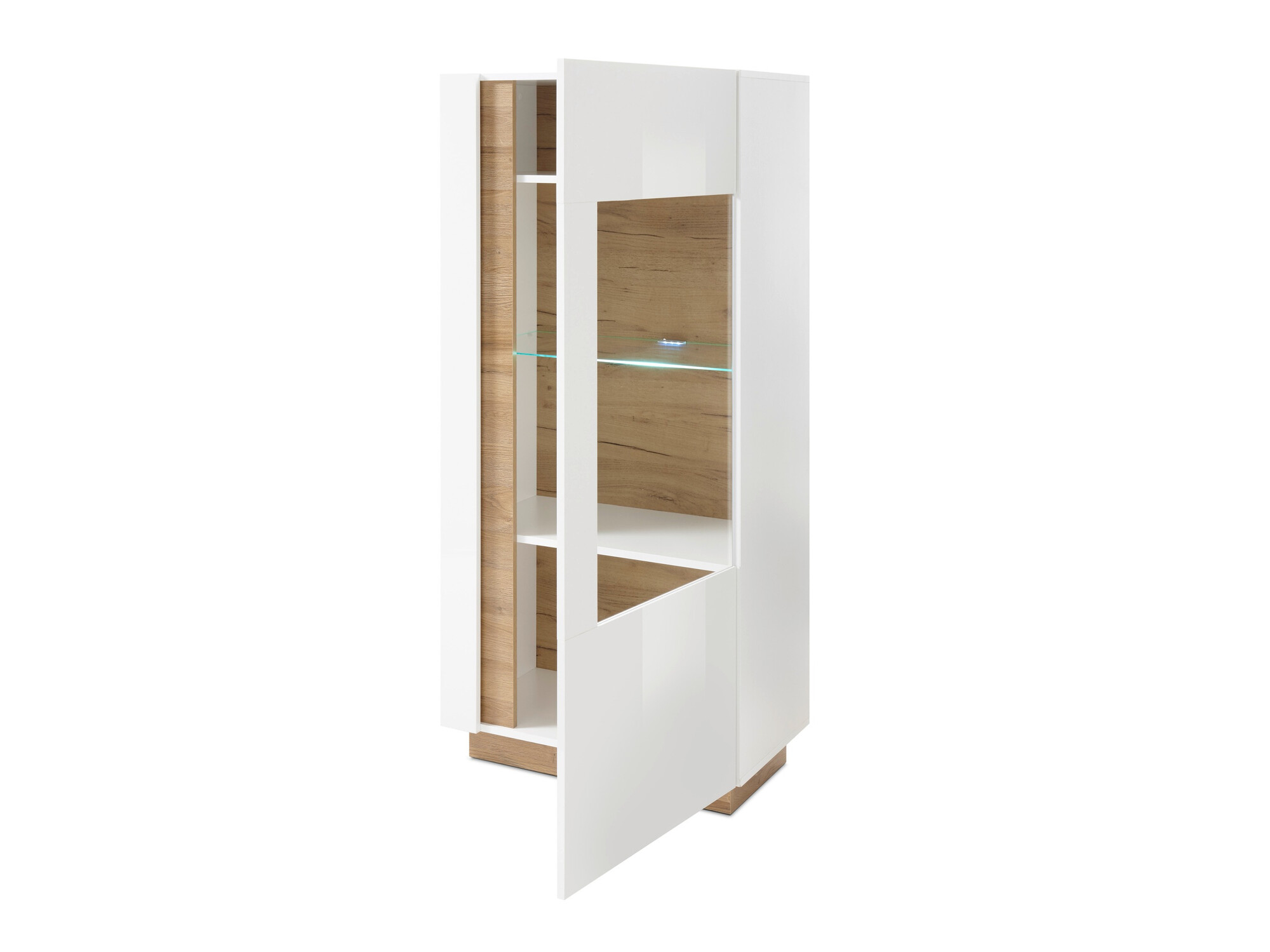 Komplet za dnevno sobo Veropho 110 (Sijaj bela + Hrast Grandson)