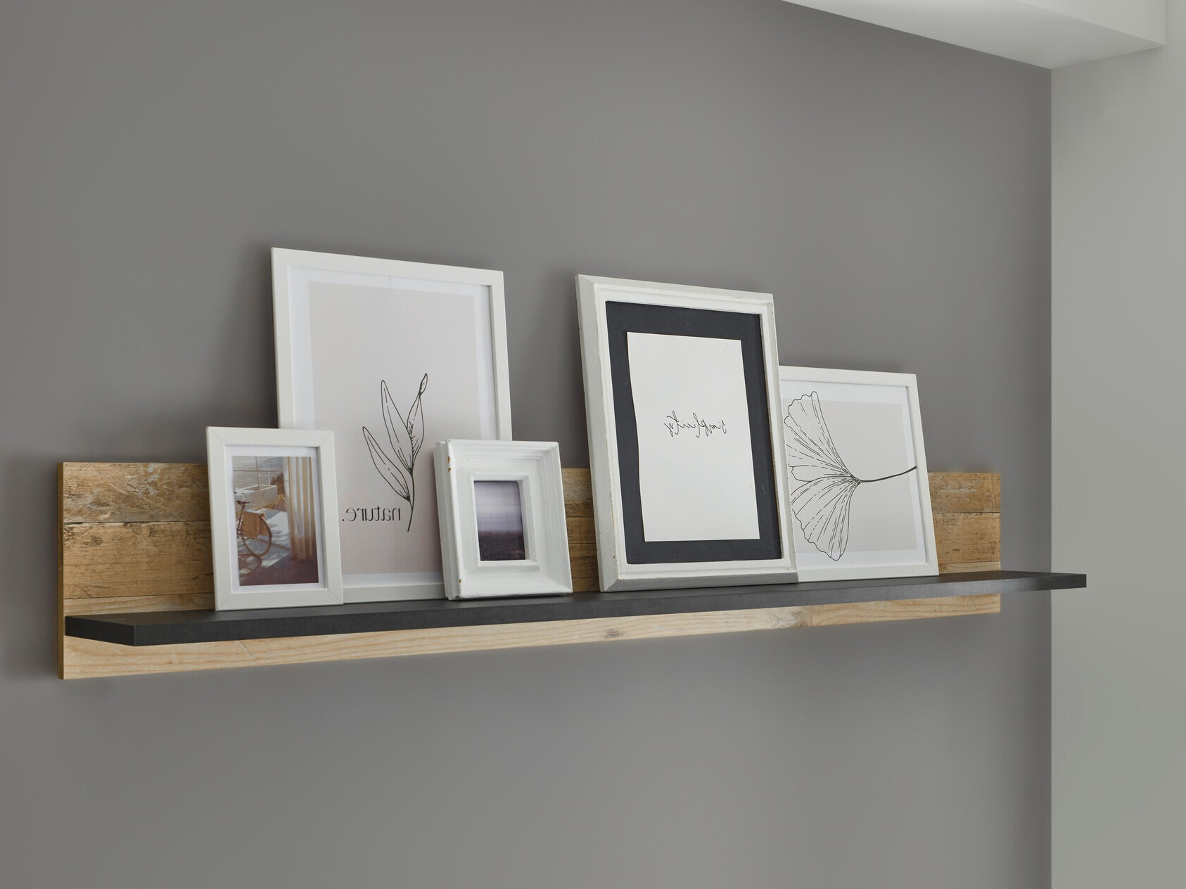 Stenska polica Cirtale 120 (Antracit + Rustikalen les)