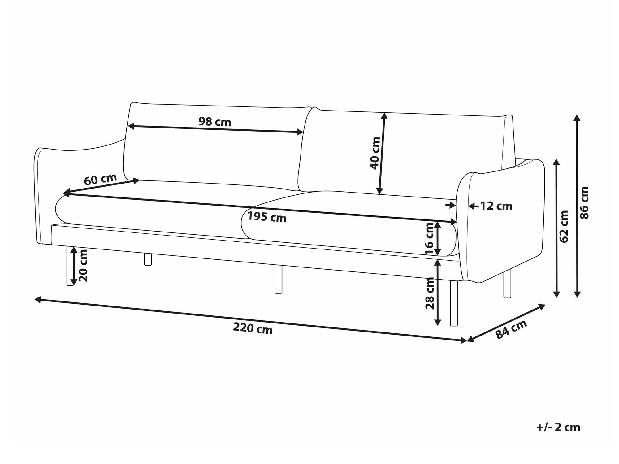Kavč Berwyn 1823 (Svetlo rjava)