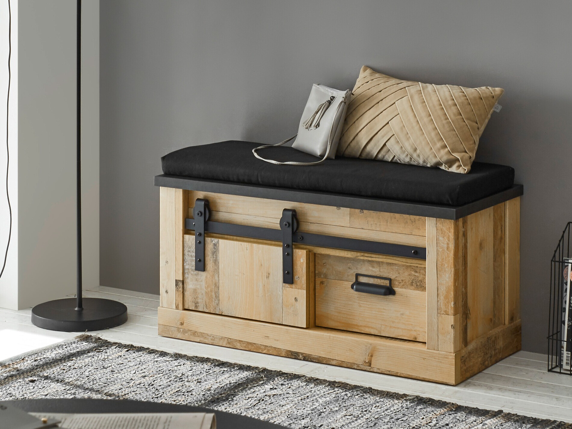 Omarica za čevlje Cirtale 125 (Antracit + Rustikalen les)