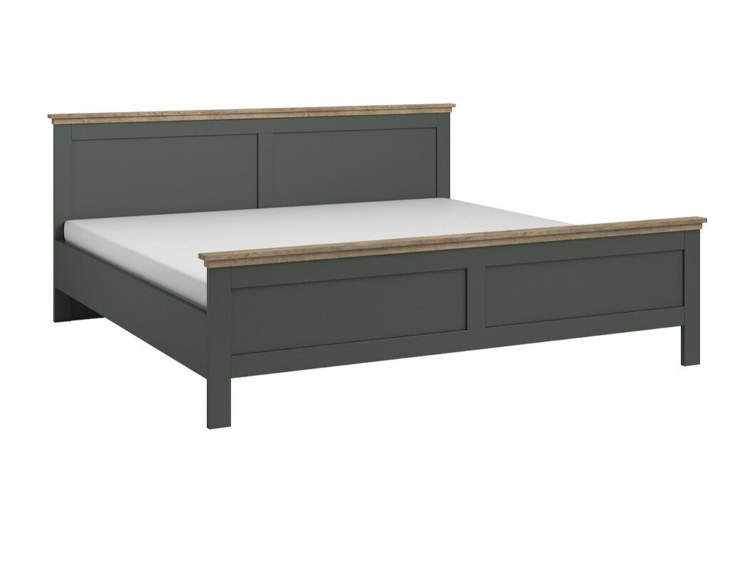 Postelja Tolnue 120 (Temno zelena + Hrast lefkas)