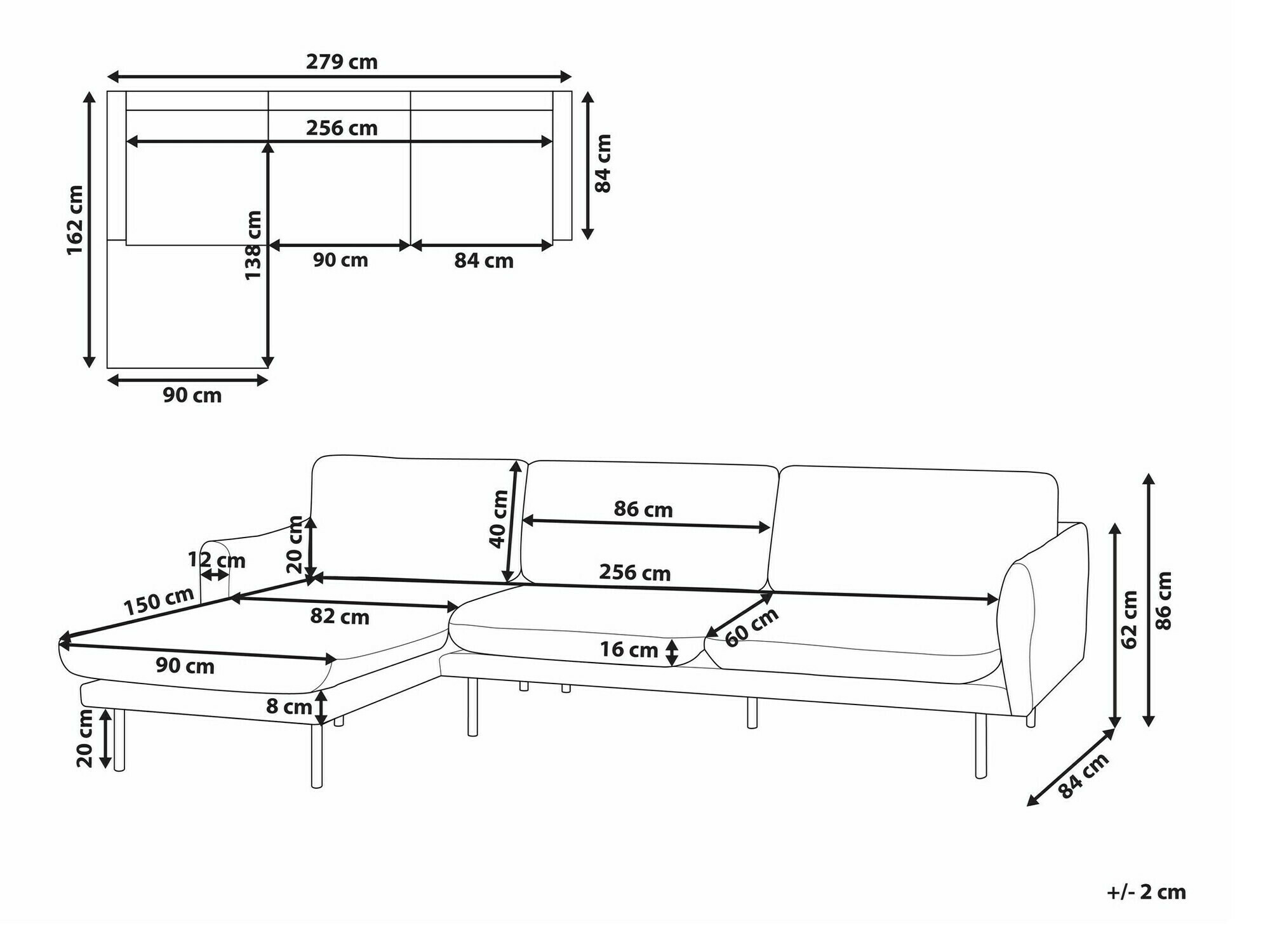 Kotna garnitura Berwyn 1825 (Siva)