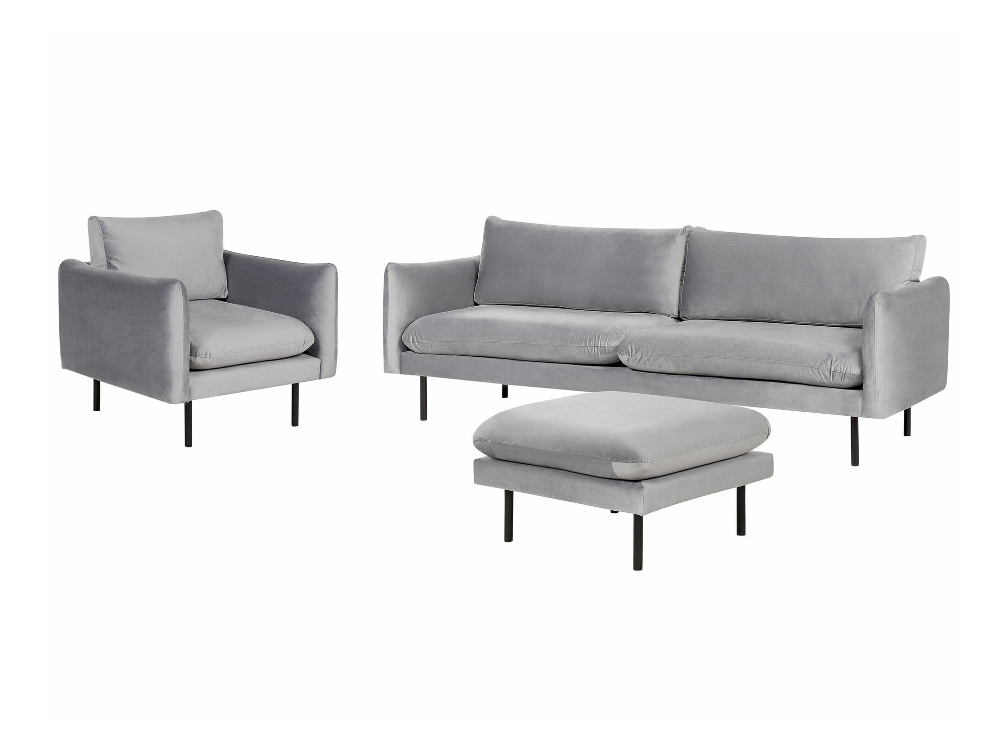 Komplet oblazinjenega pohištva Berwyn 1828 (Siva)