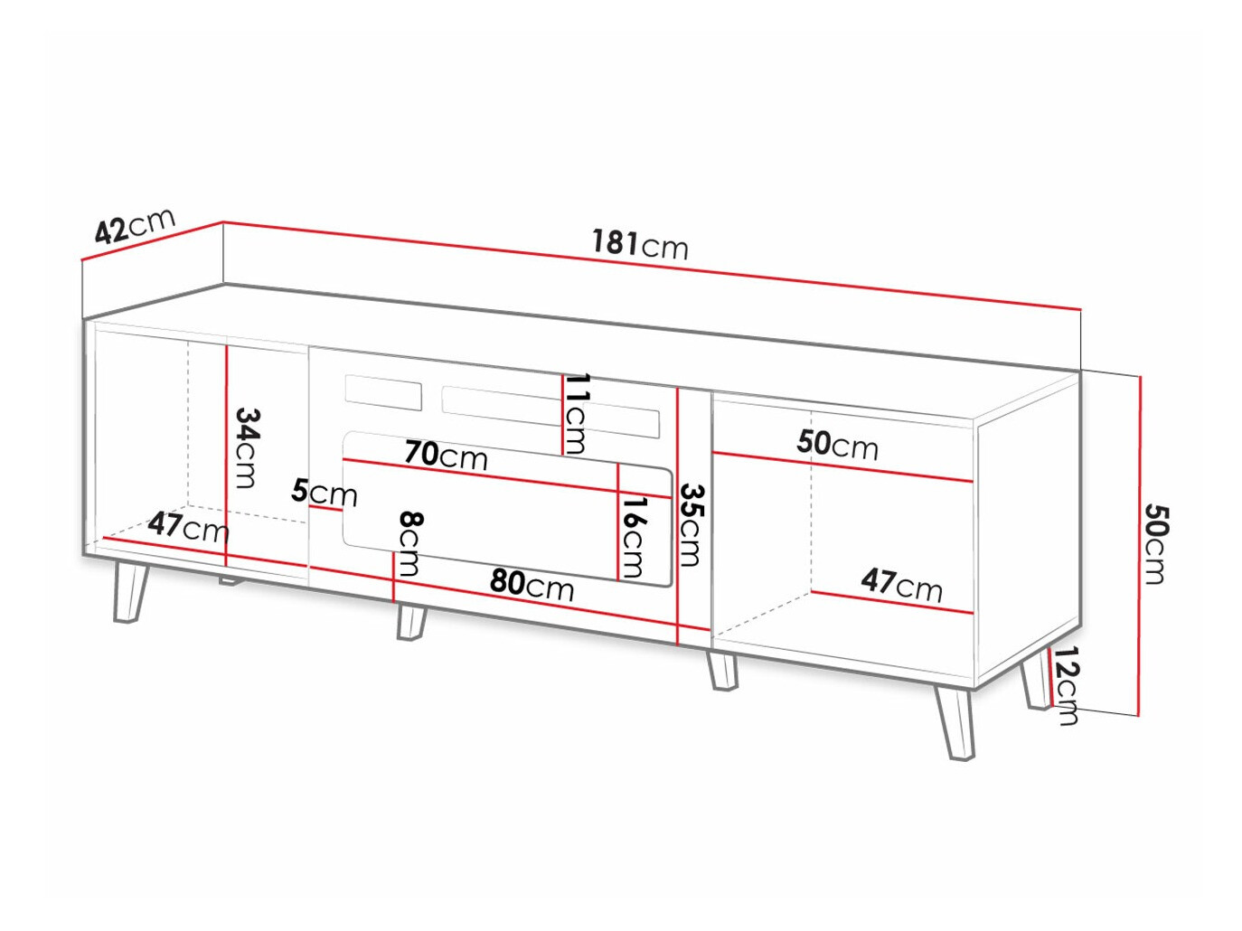 TV-omarica Levmari 106 (Bela + Črna)