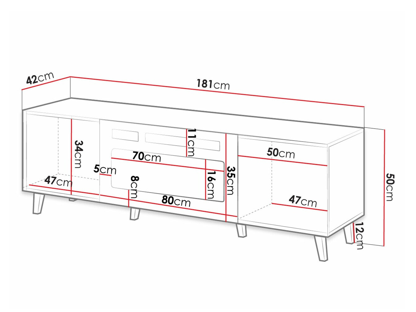 TV-omarica Levmari 106 (Bela + Črna)