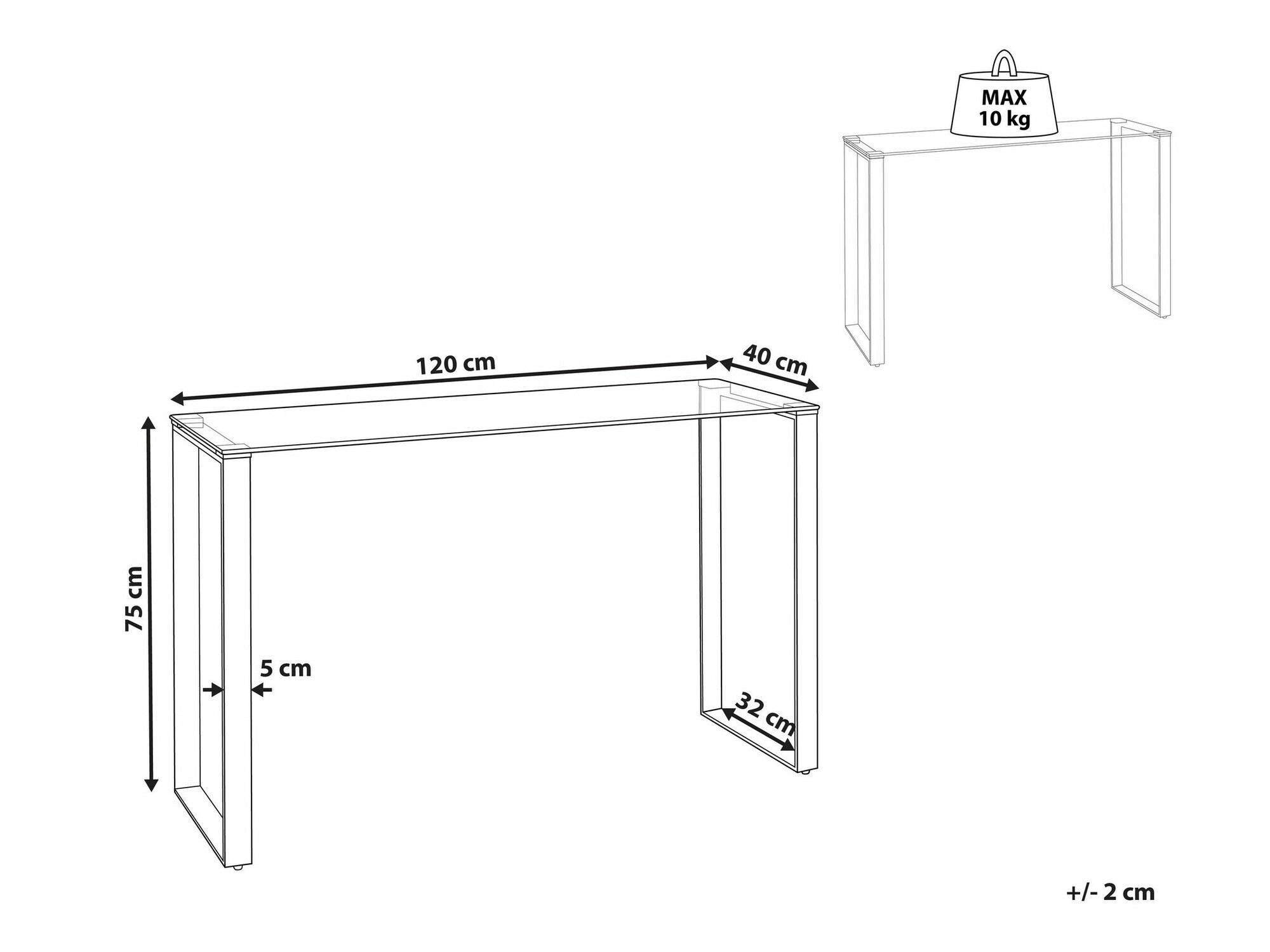 Konzolna miza Berwyn 1833 (Srebrna)