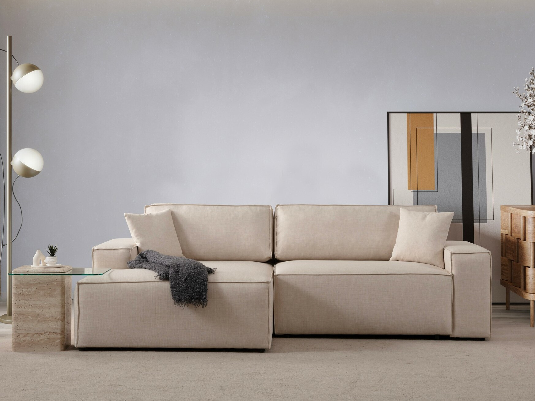 Kotna garnitura Altadena 580 (Krema)