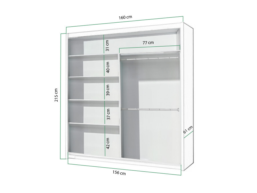 Garderobna omara Honolulu 236