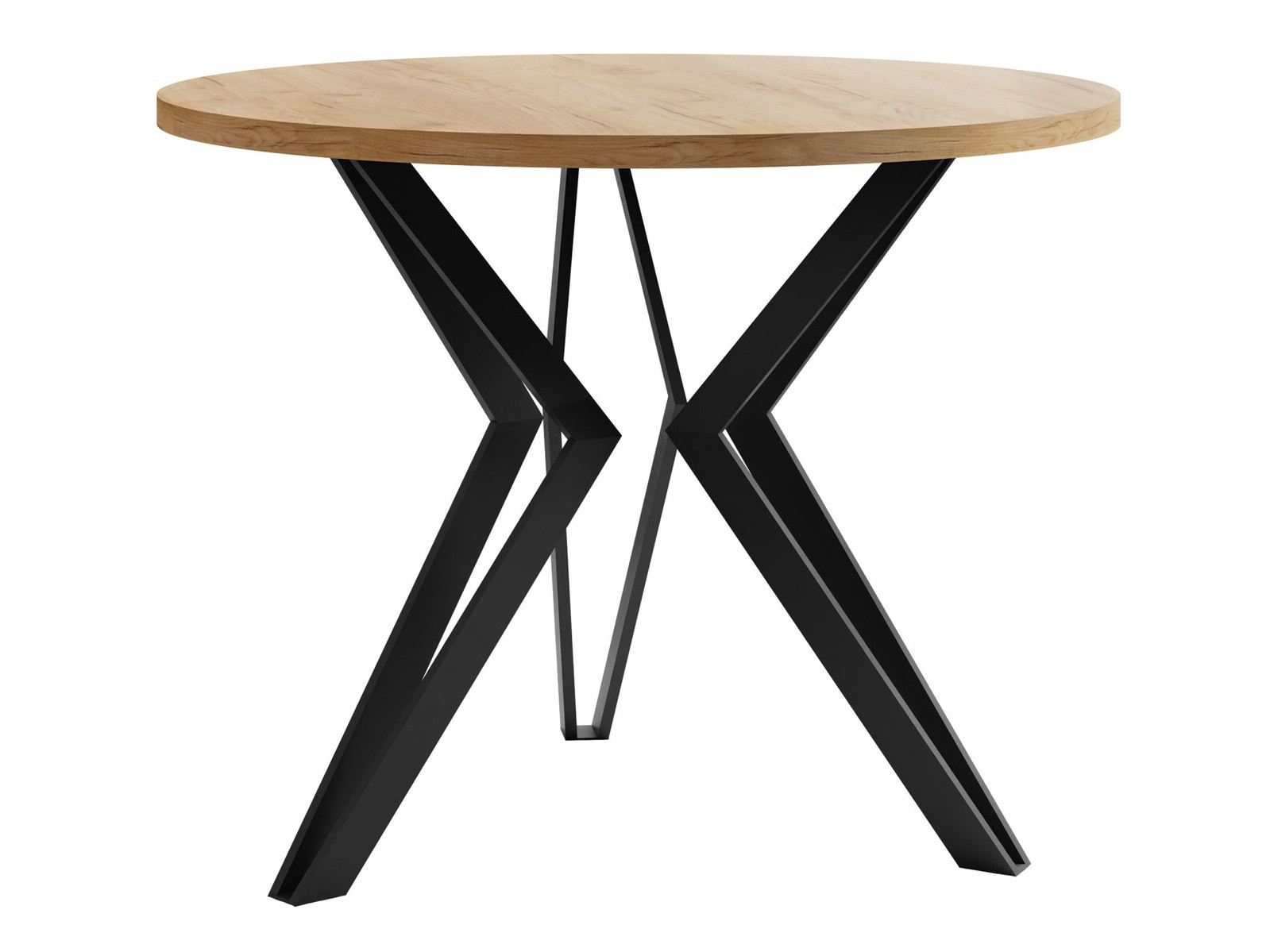 Klubska mizica Dearborn 105 (Zlati hrast + Črna)