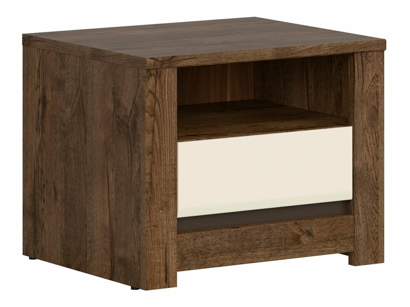 Nočna omarica Ophevaru 115 (Sijaj bež + April hrast)