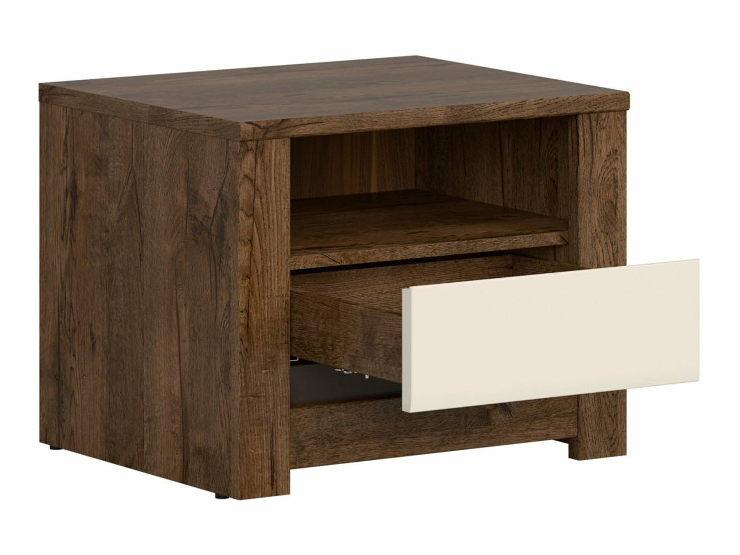 Nočna omarica Ophevaru 115 (Sijaj bež + April hrast)