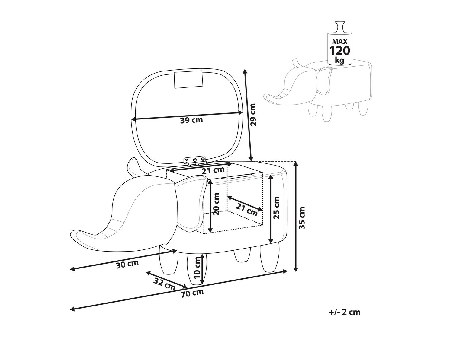 Tabure Berwyn 666 (Rjava)