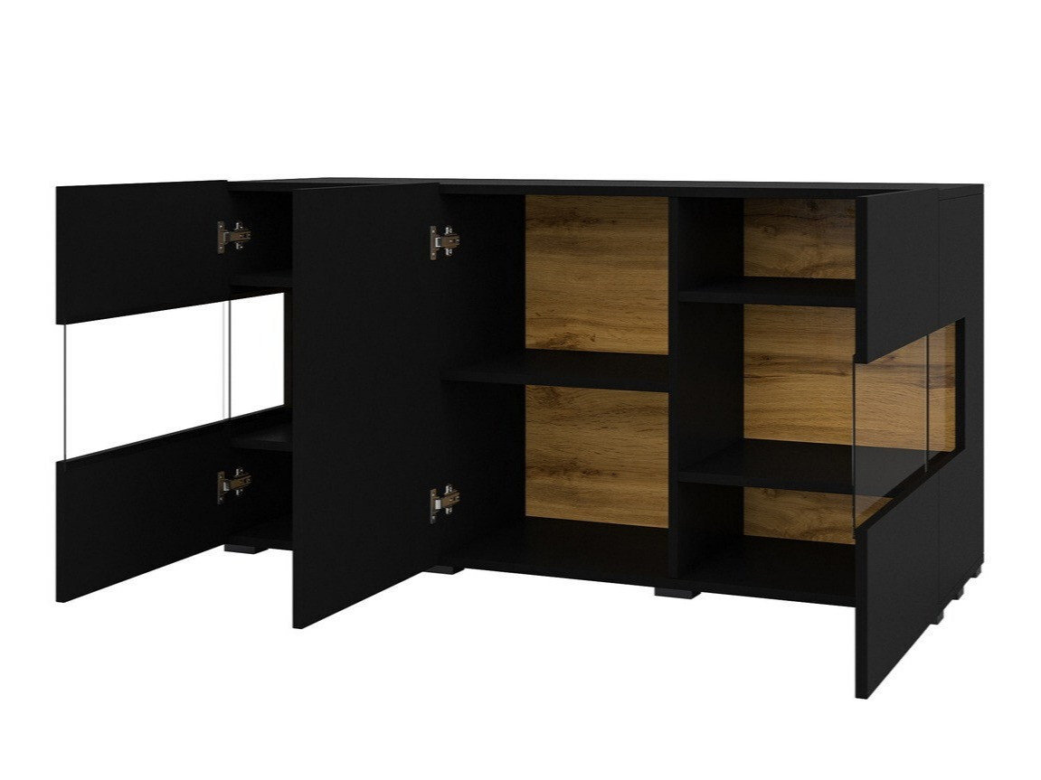 Omarica Revmiru 102 (Črna + Wotan hrast)