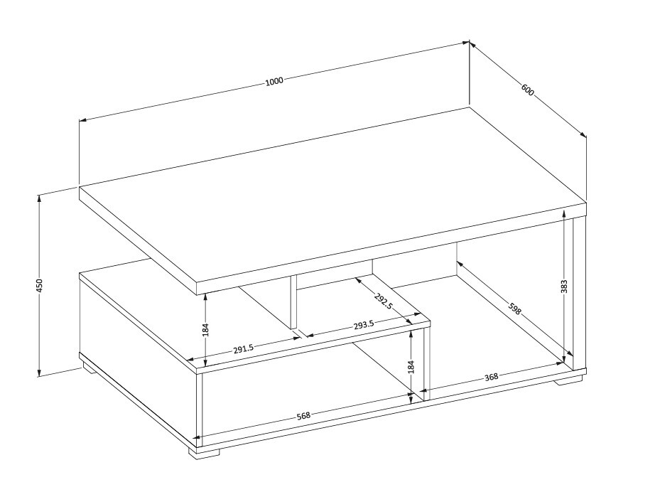 Klubska mizica Virvele 100