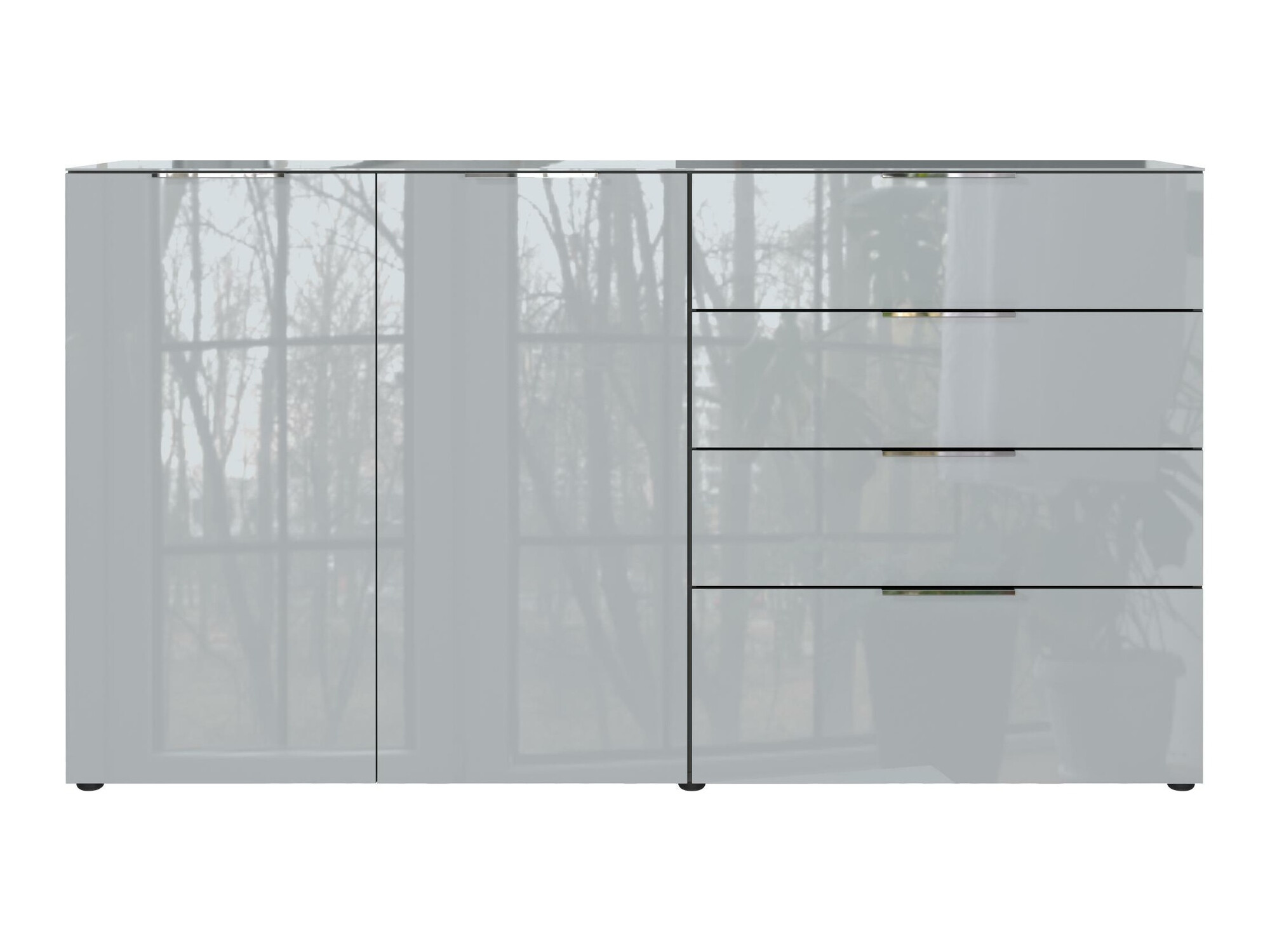 Komoda Sacramento 302 (Grafit + Sijaj siva)