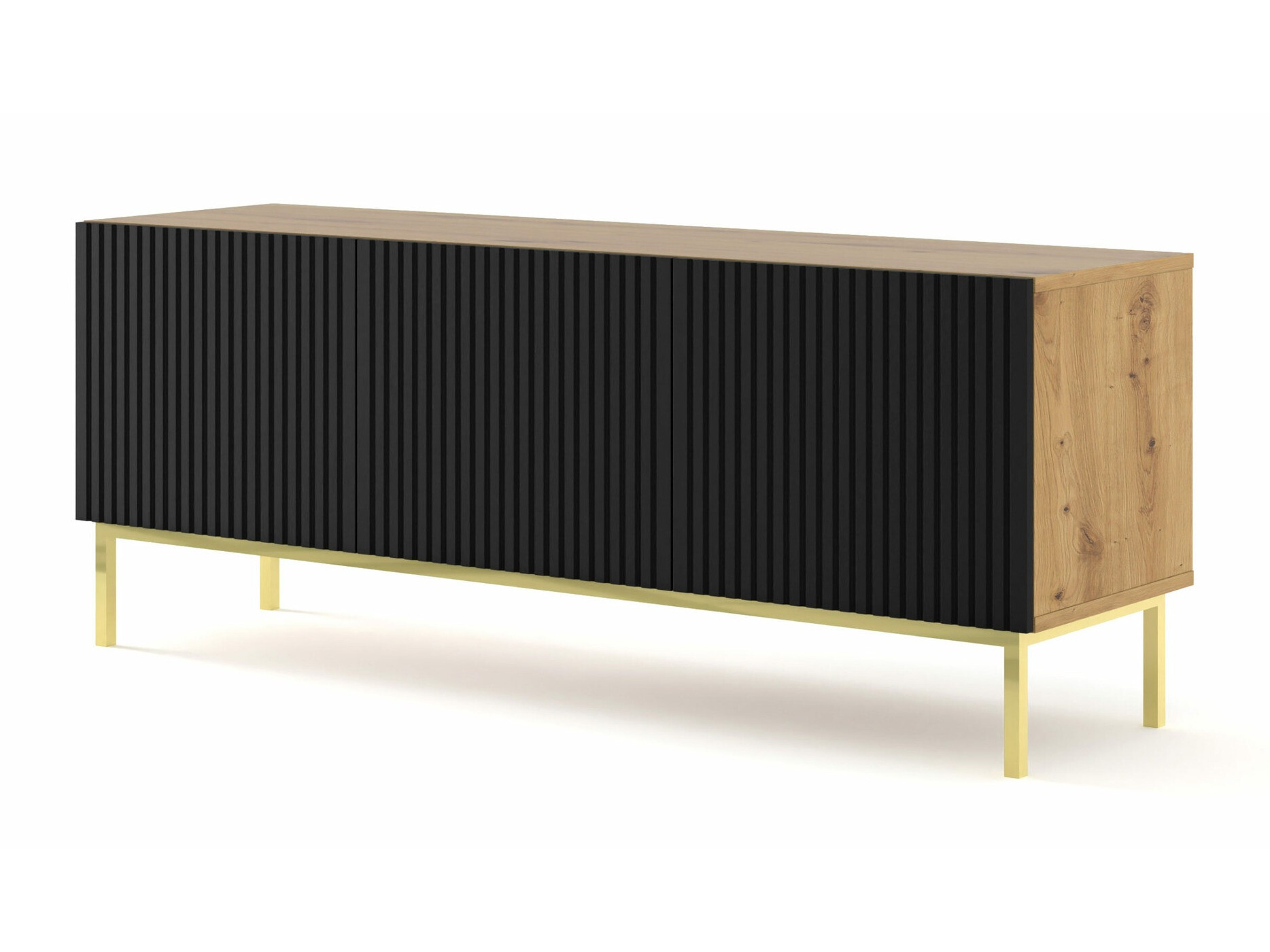 TV-omarica Mirmaro 102 (Črna + Artisan hrast)