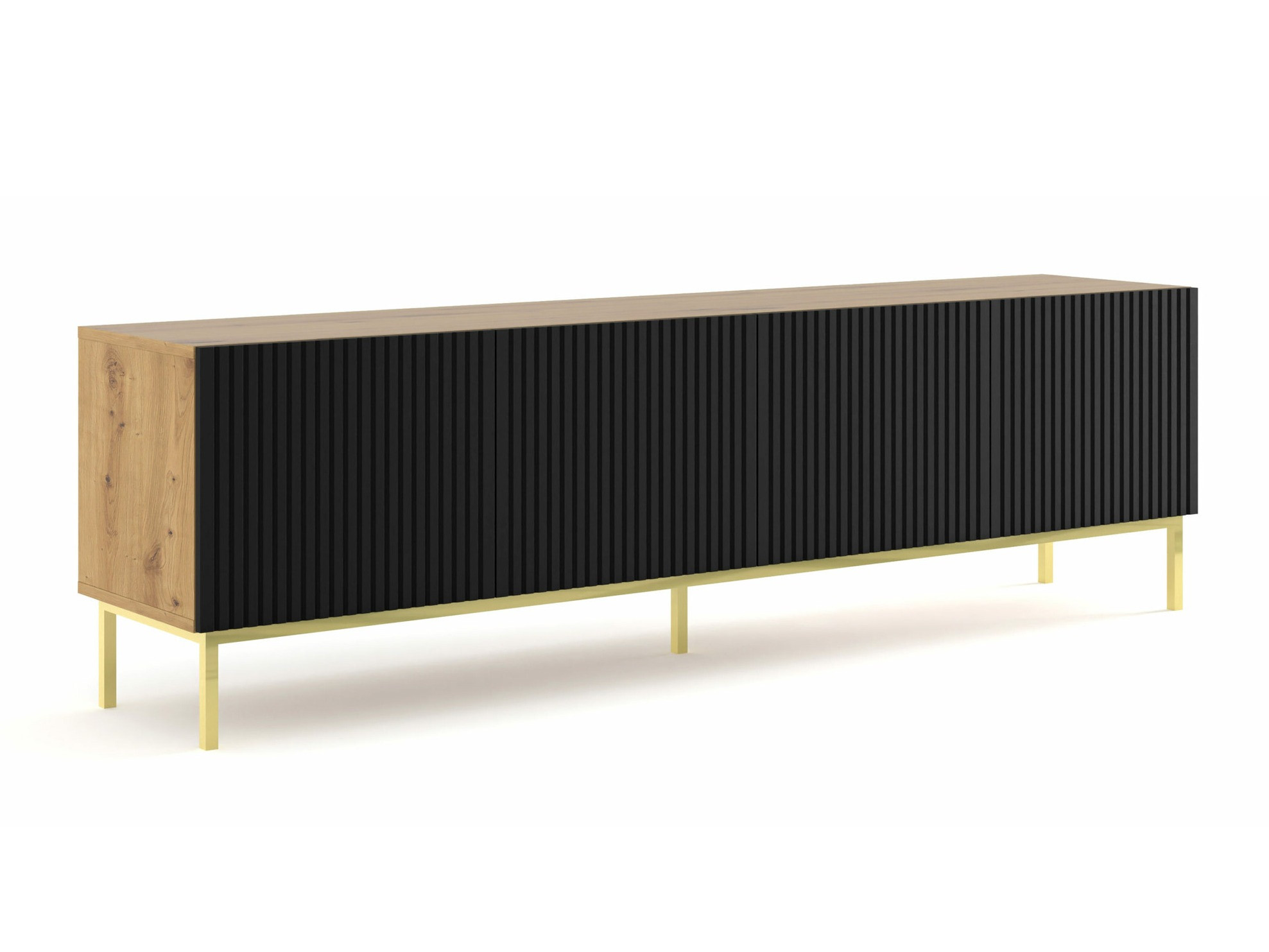 TV-omarica Mirmaro 103 (Črna + Artisan hrast)