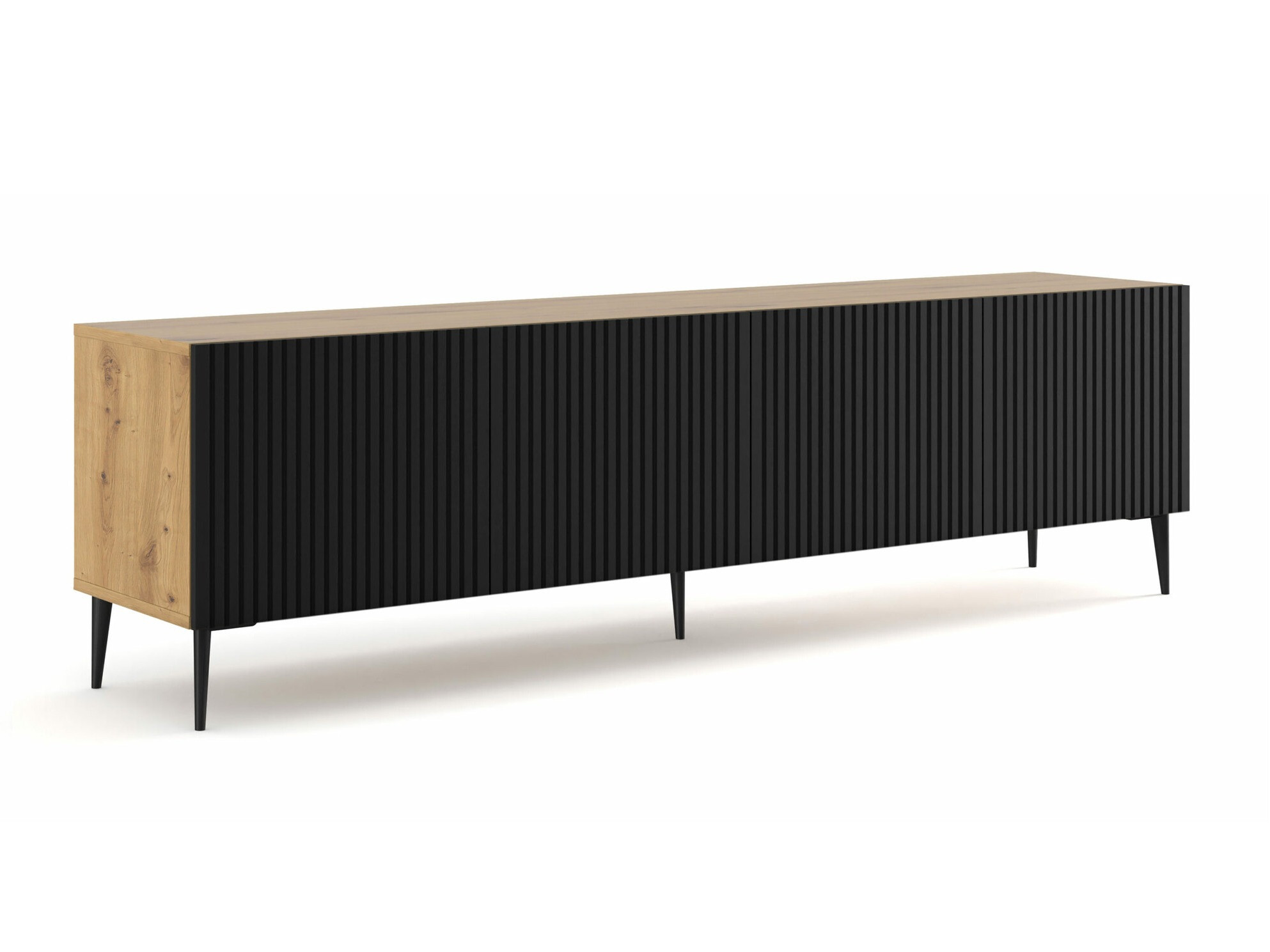 TV-omarica Mirmaro 103 (Črna + Artisan hrast)