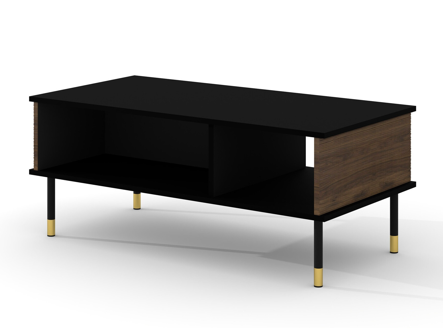 Klubska mizica Romtole 102 (Črna + Temen hrast)