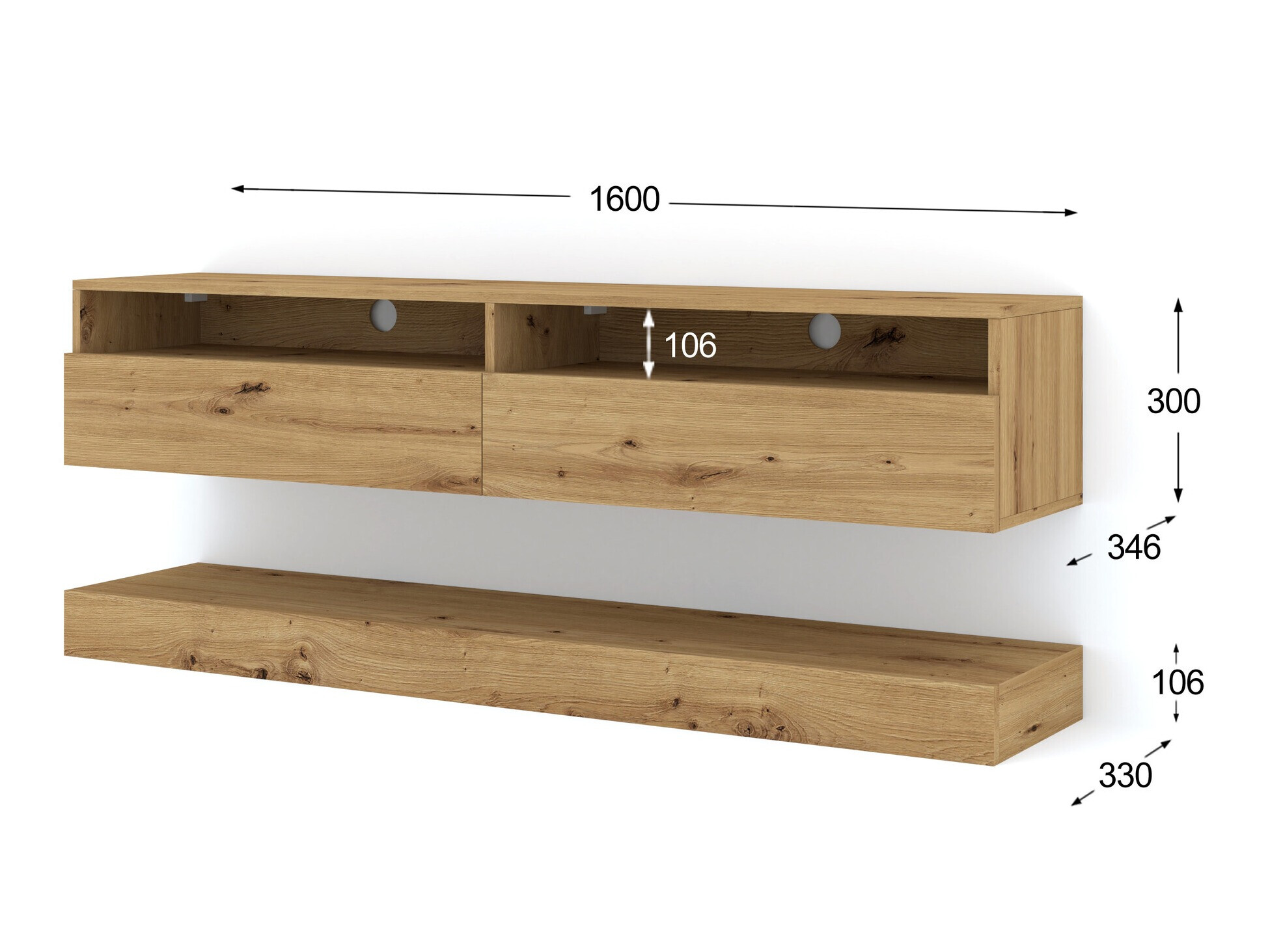 TV-omarica Buffalo 108 (Artisan hrast)