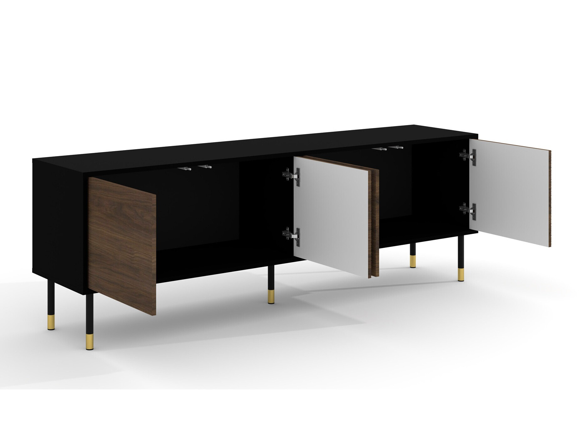 TV-omarica Romtole 100 (Črna + Temen hrast)