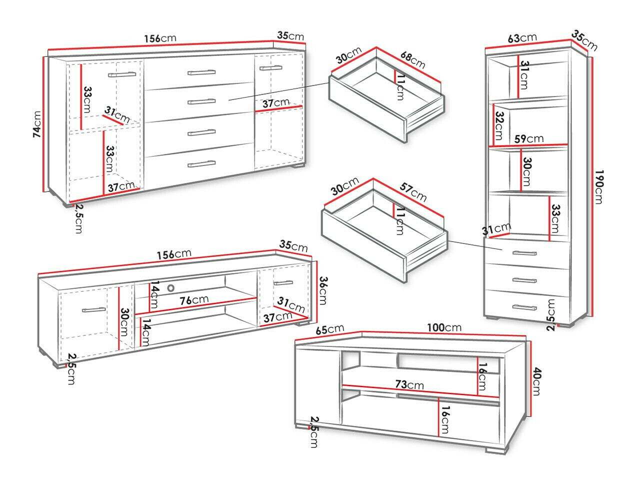 Komplet za dnevno sobo Comfivo Etrtale 106