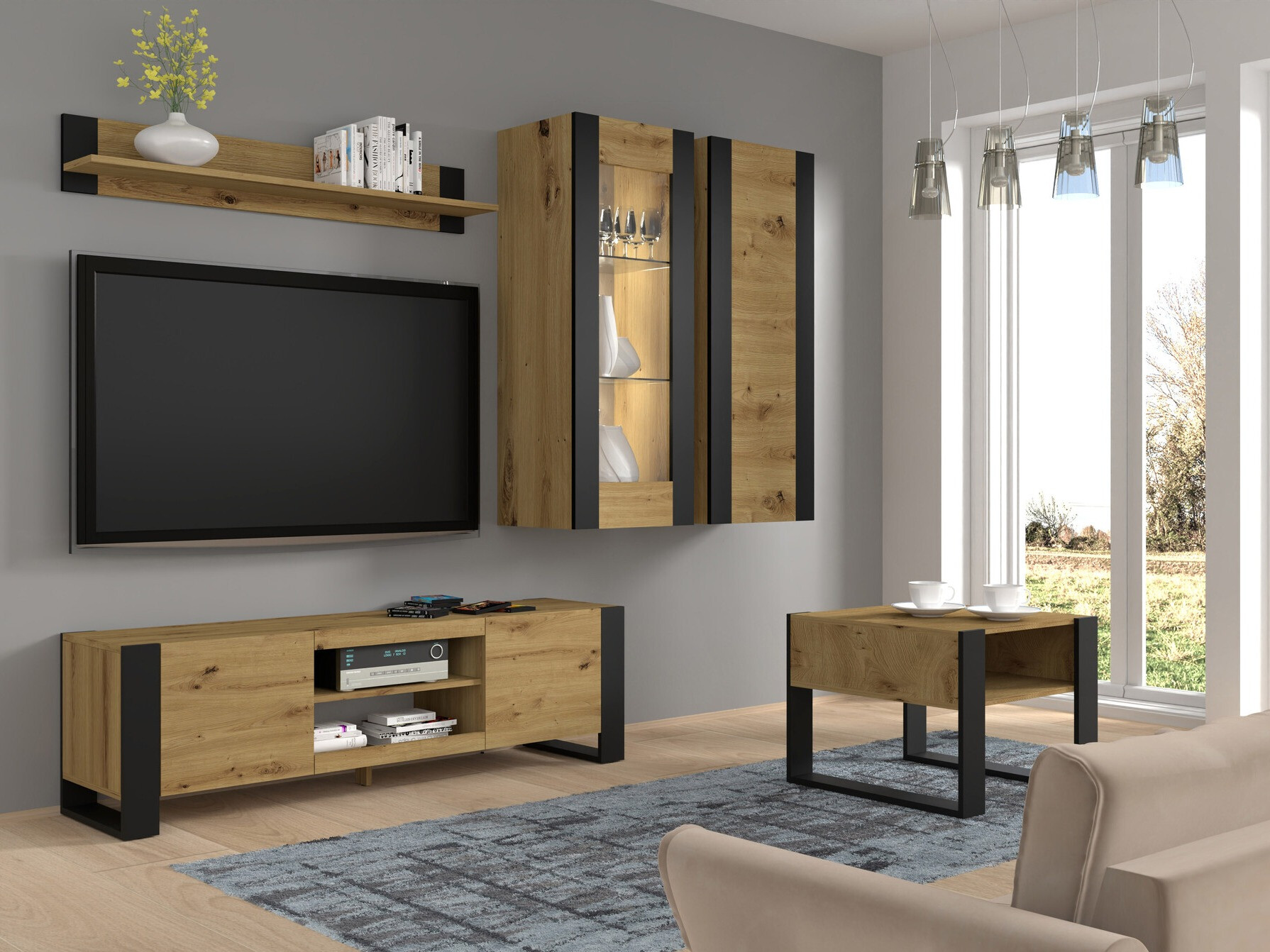 Klubska mizica Tivtora 103 (Artisan hrast)